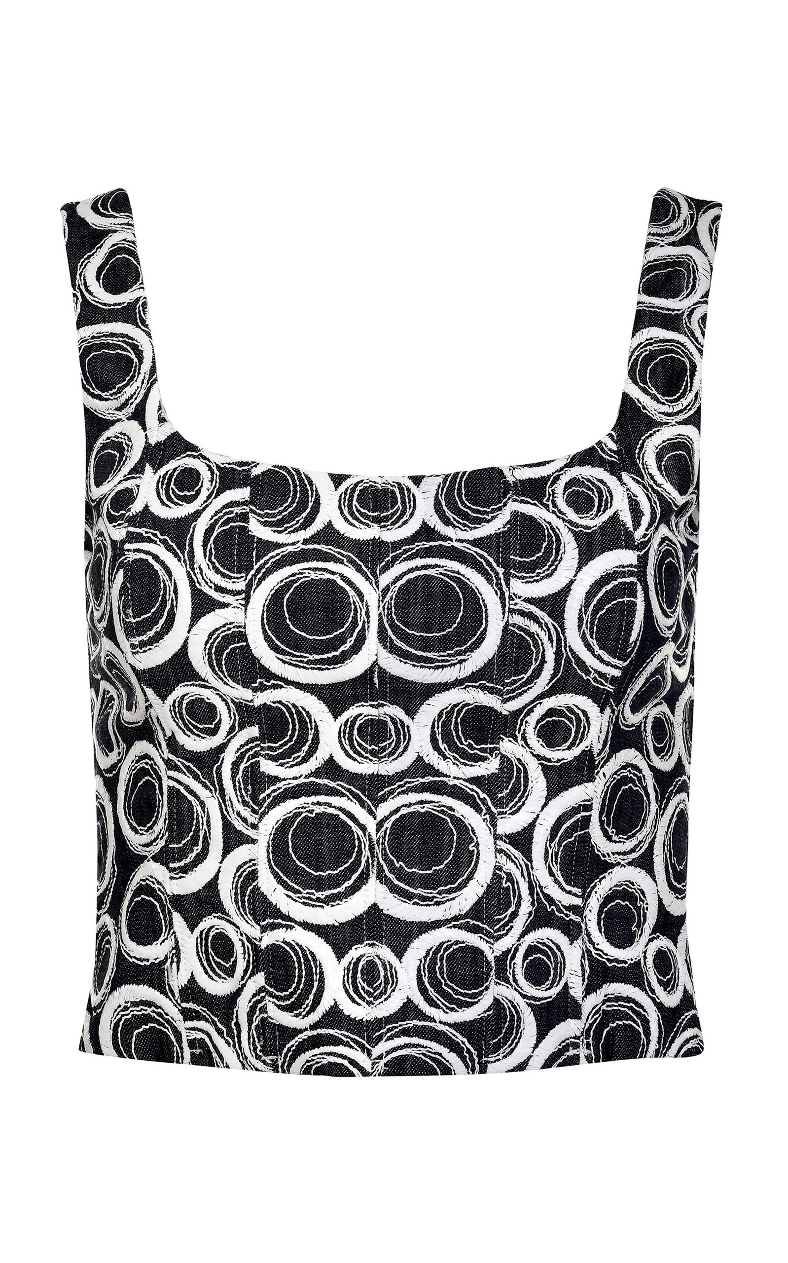 Francesca Miranda Exclusive Madena Printed Corset Cotton Top