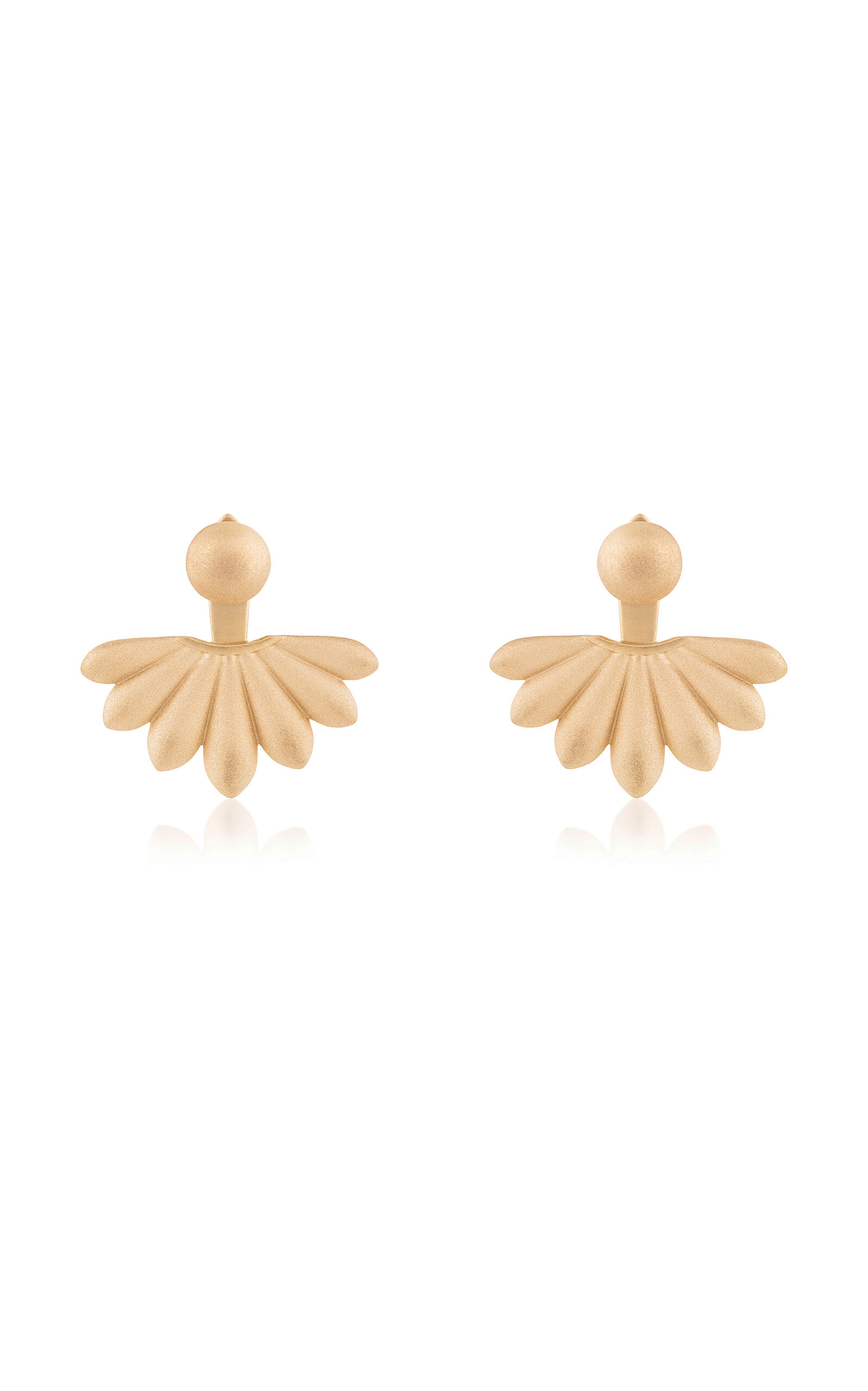 Nada Ghazal 18ct Gold Lotus Courage Small Stud Earrings In Gold