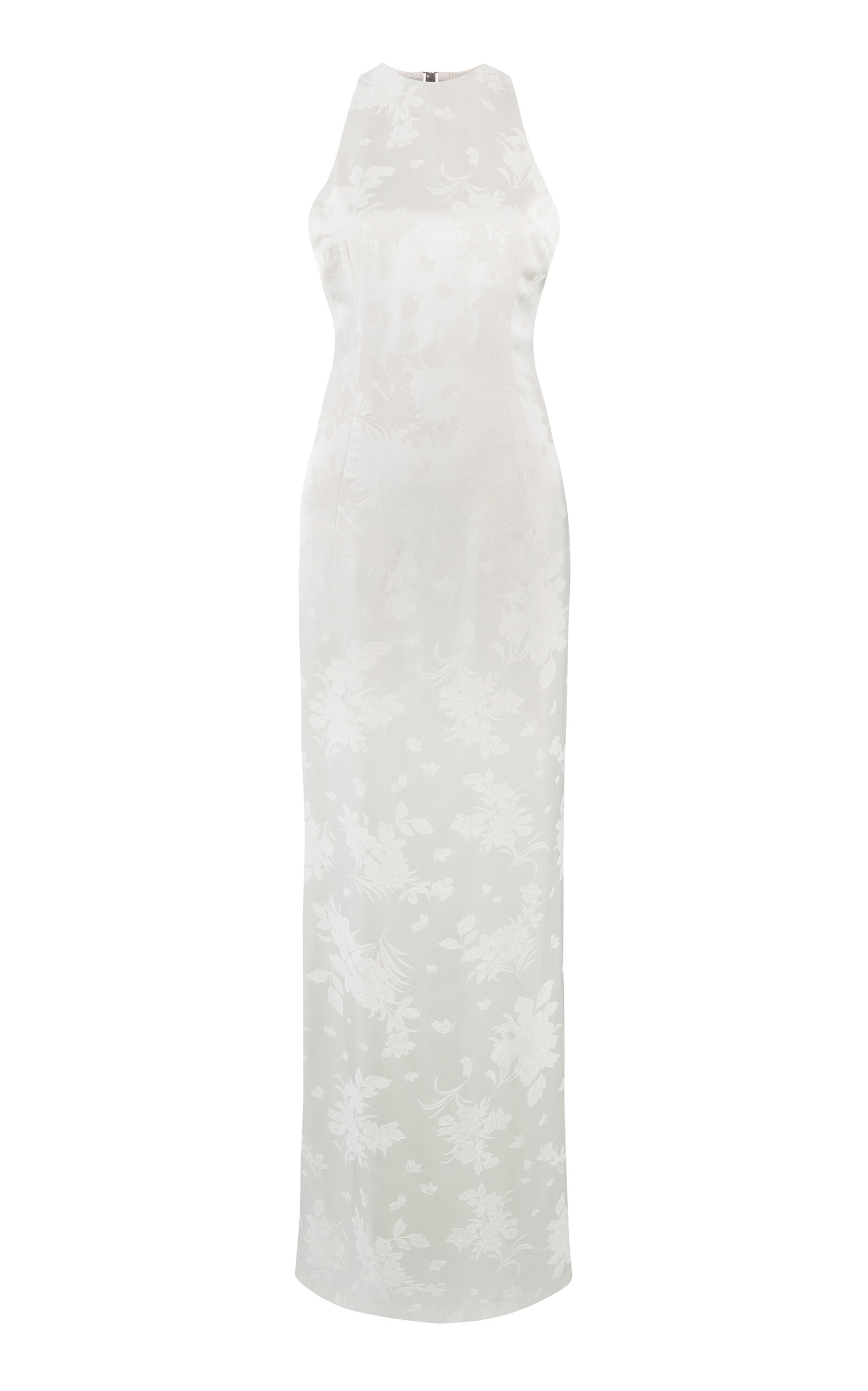 Paris Georgia Maxine Halter Maxi Dress In Off-white