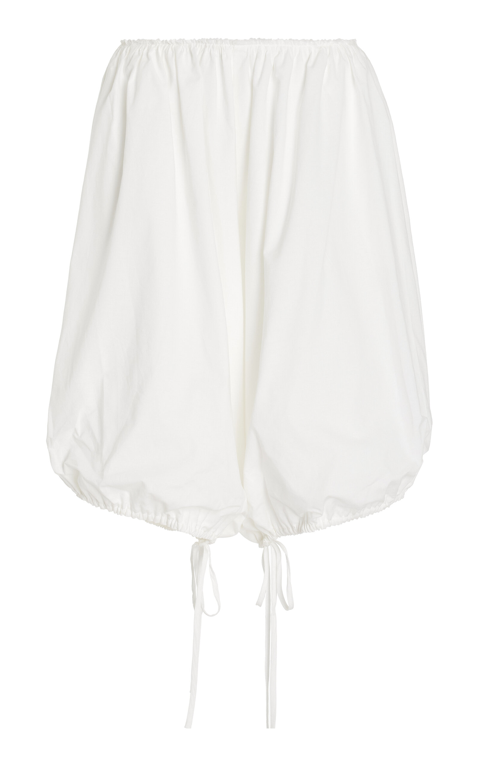 COLLEEN ALLEN Gathered Cotton Bloomer Shorts