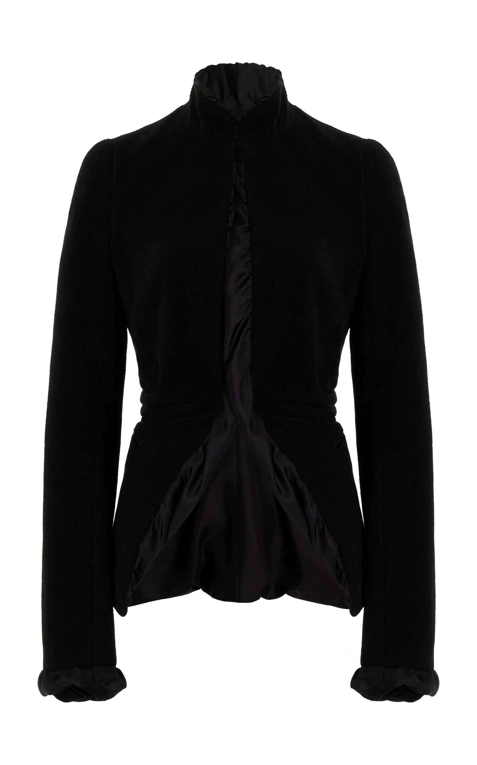 COLLEEN ALLEN Shrunken Fleece Jacket - Black - Women's Clothing