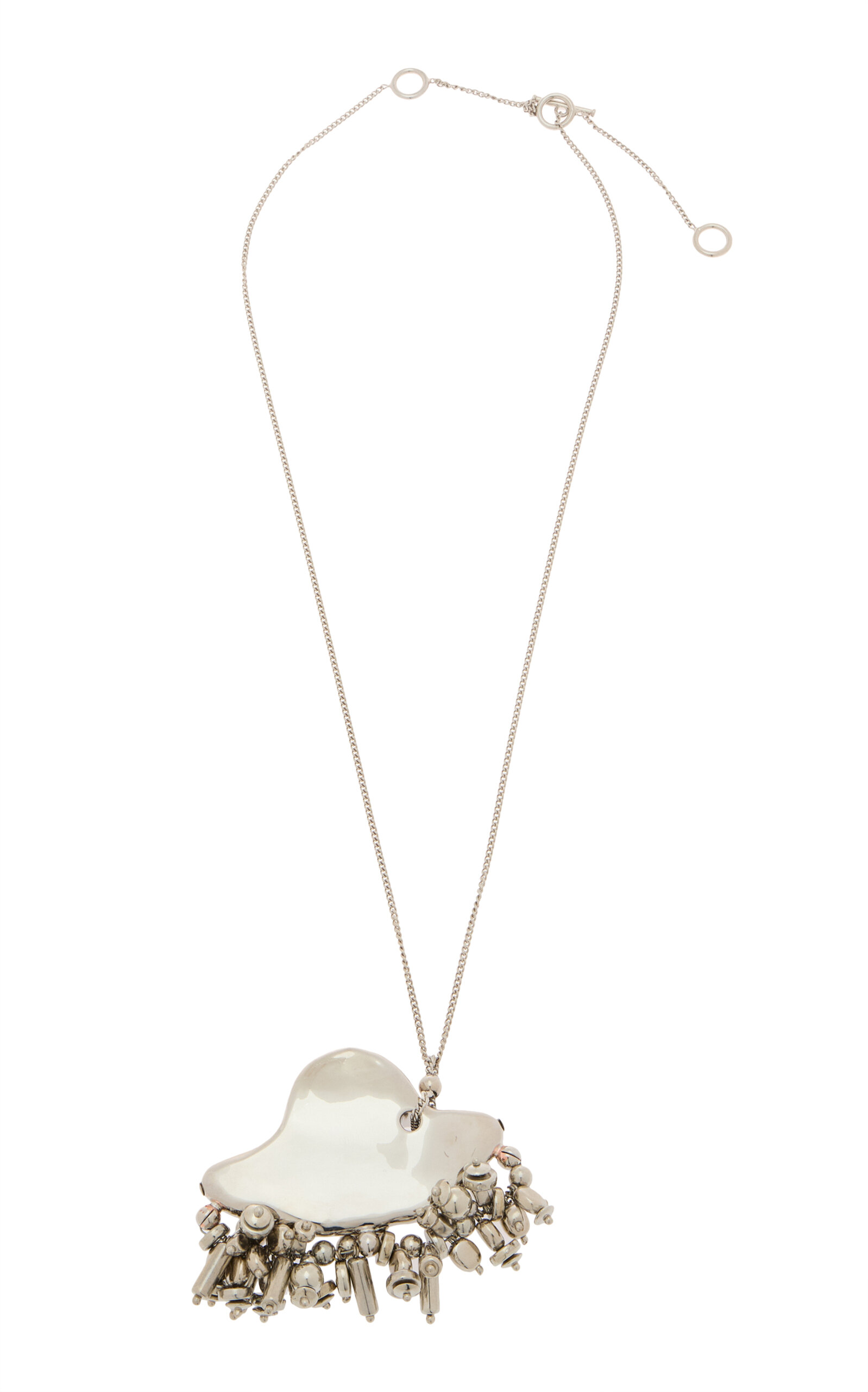 Dries Van Noten Beaded Silver-Tone Pendant Necklace - Silver - OS - Moda Operandi