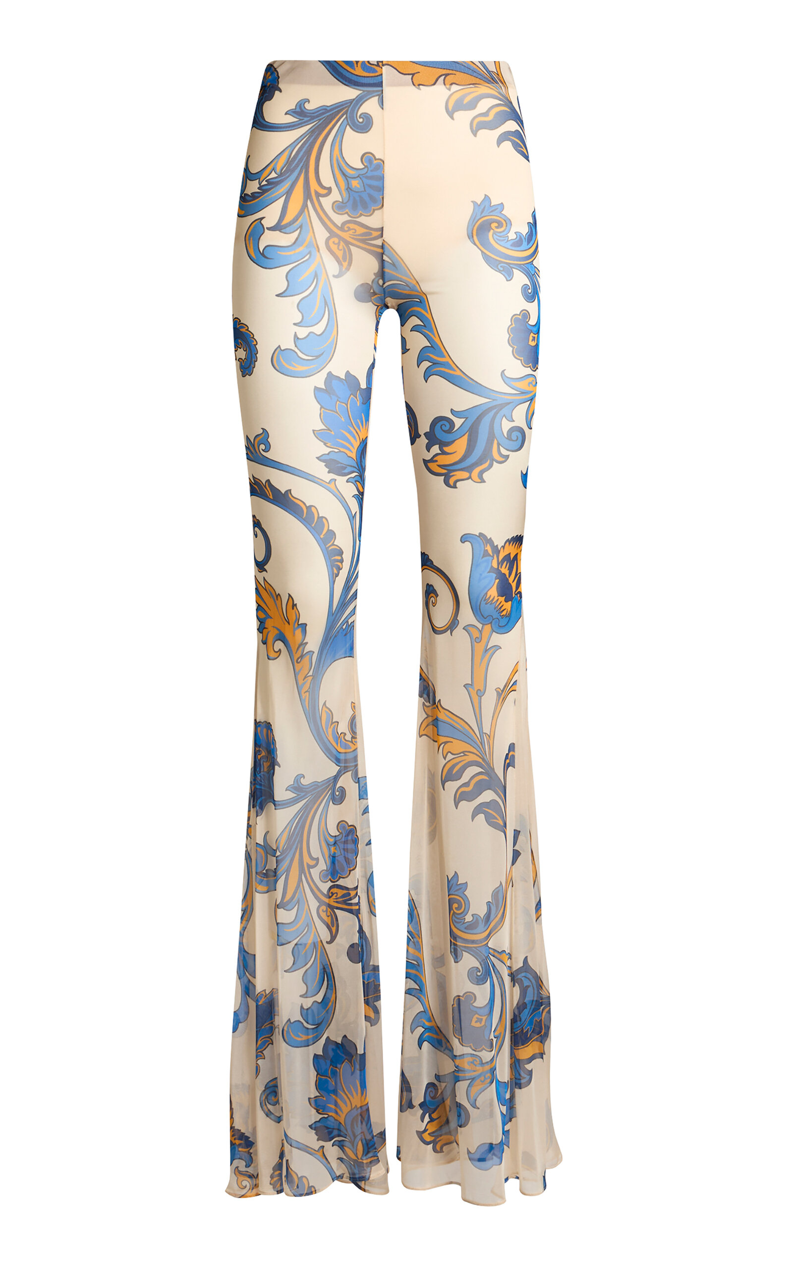 Etro Sheer Jersey Pants In Multi