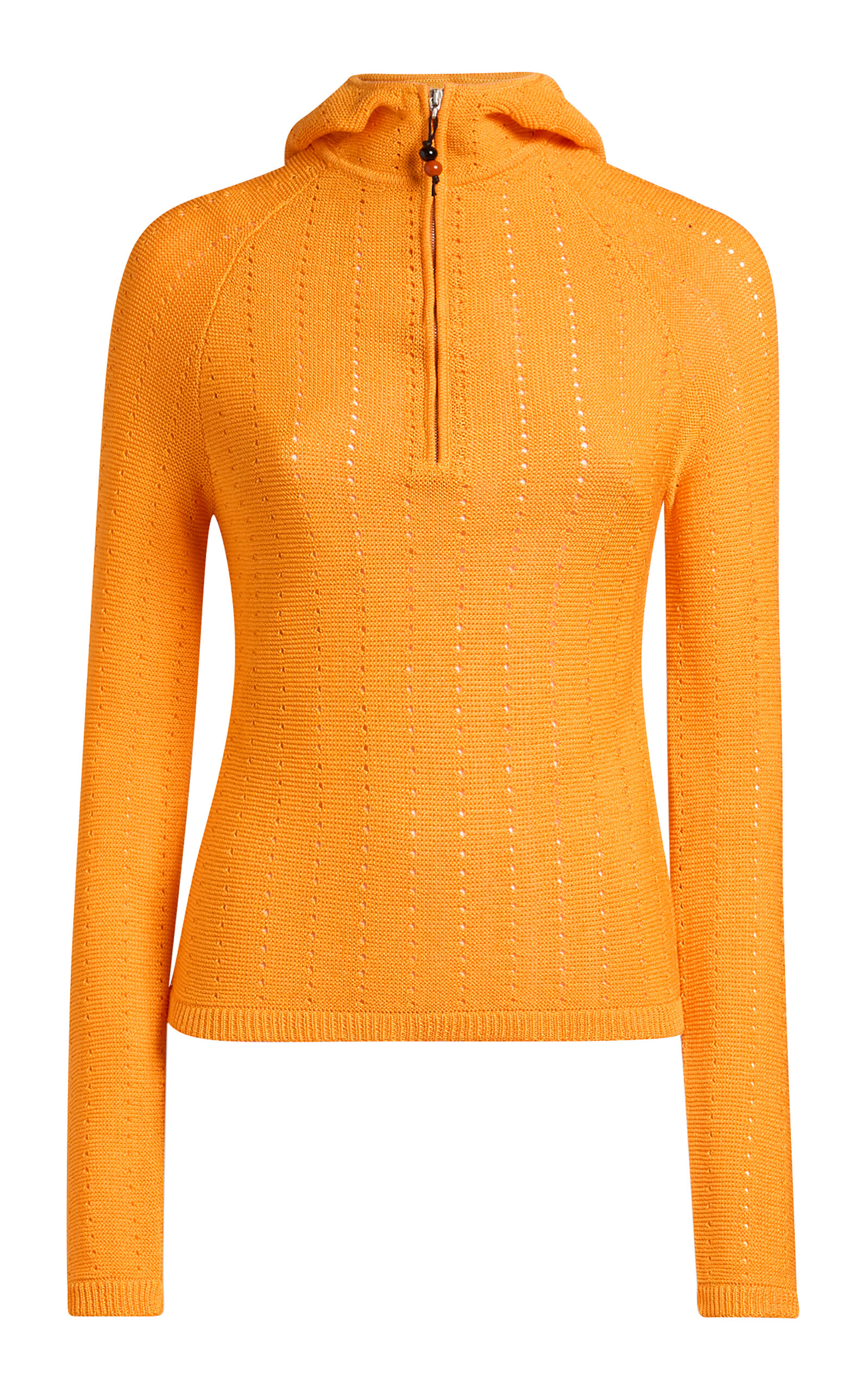 Etro Zipped Knit Cotton-Blend Sweater