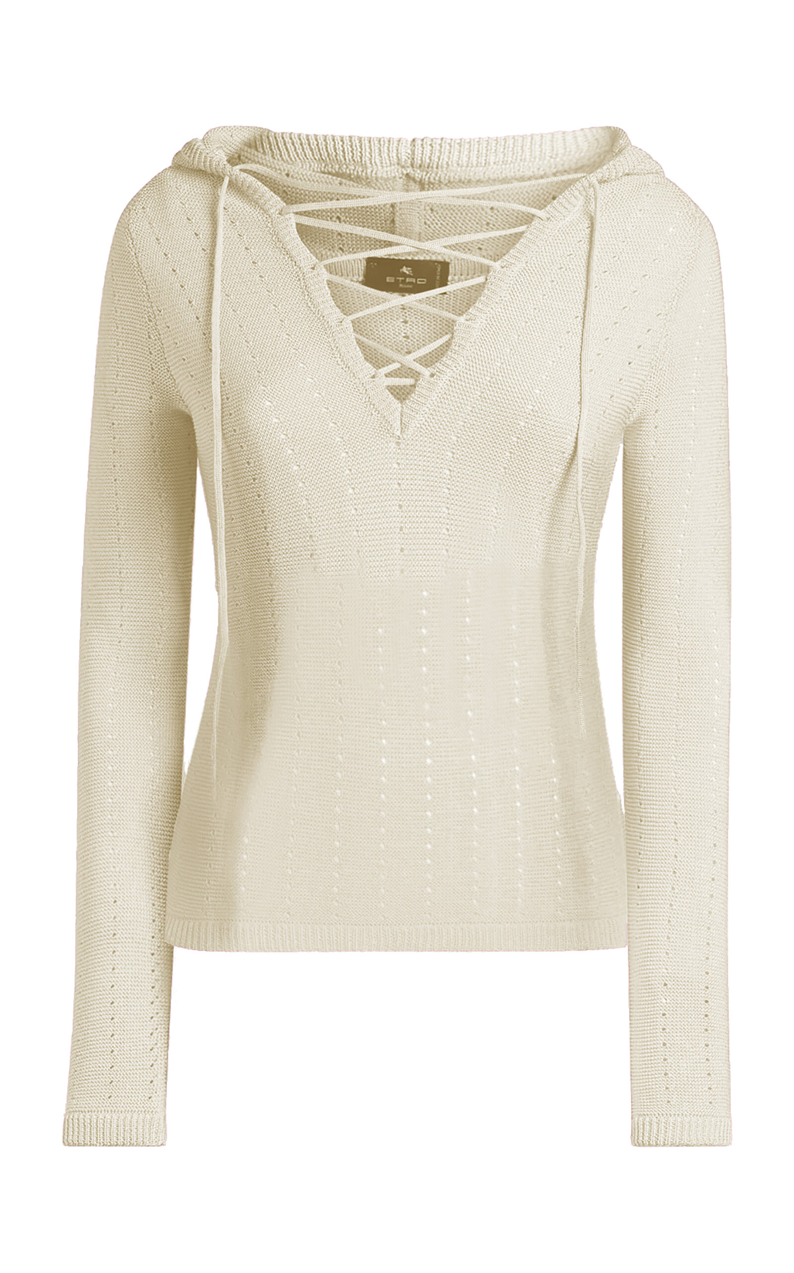 Zipped Knit Cotton-Blend Sweater