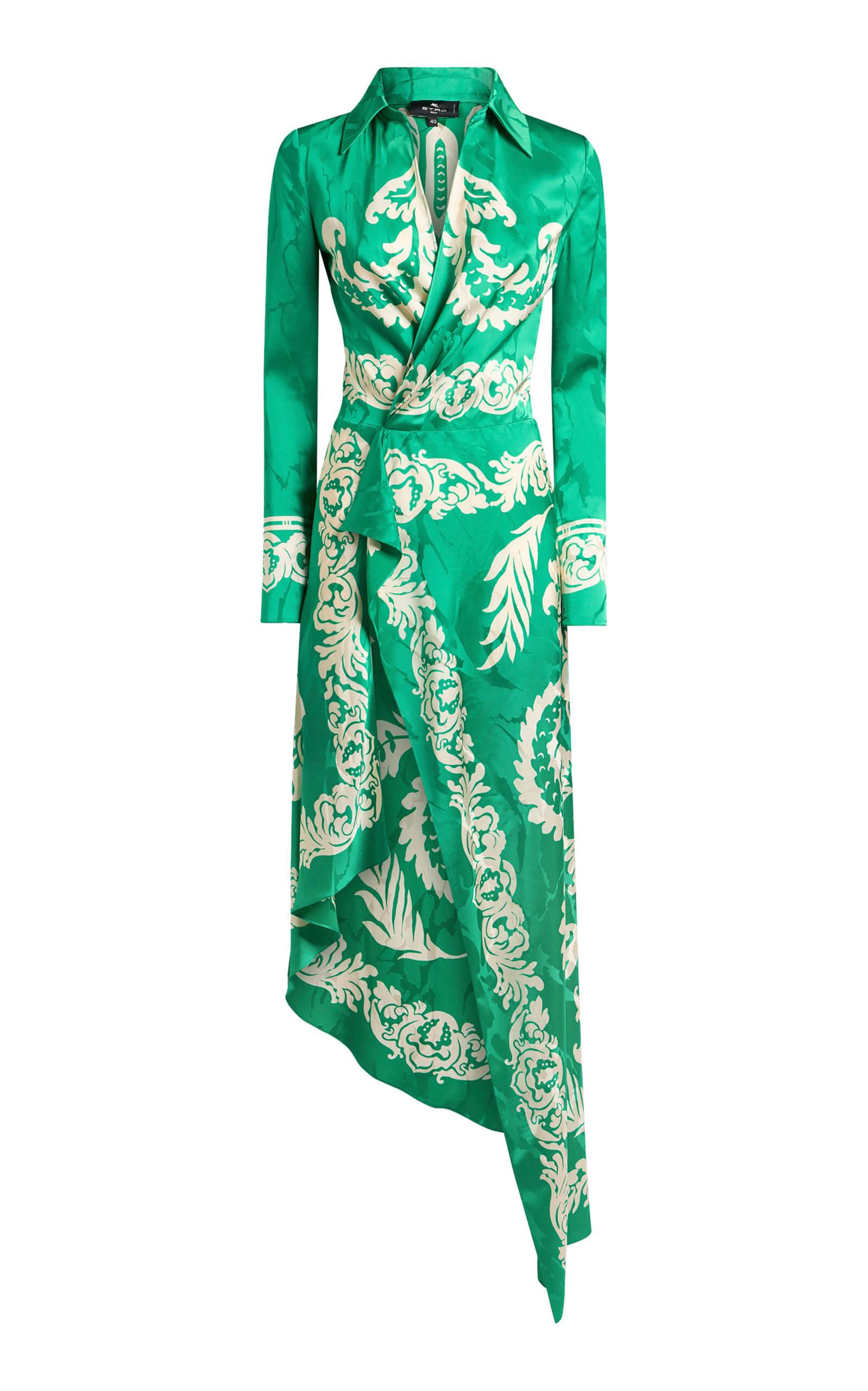 Etro Wrapped Satin Midi Dress