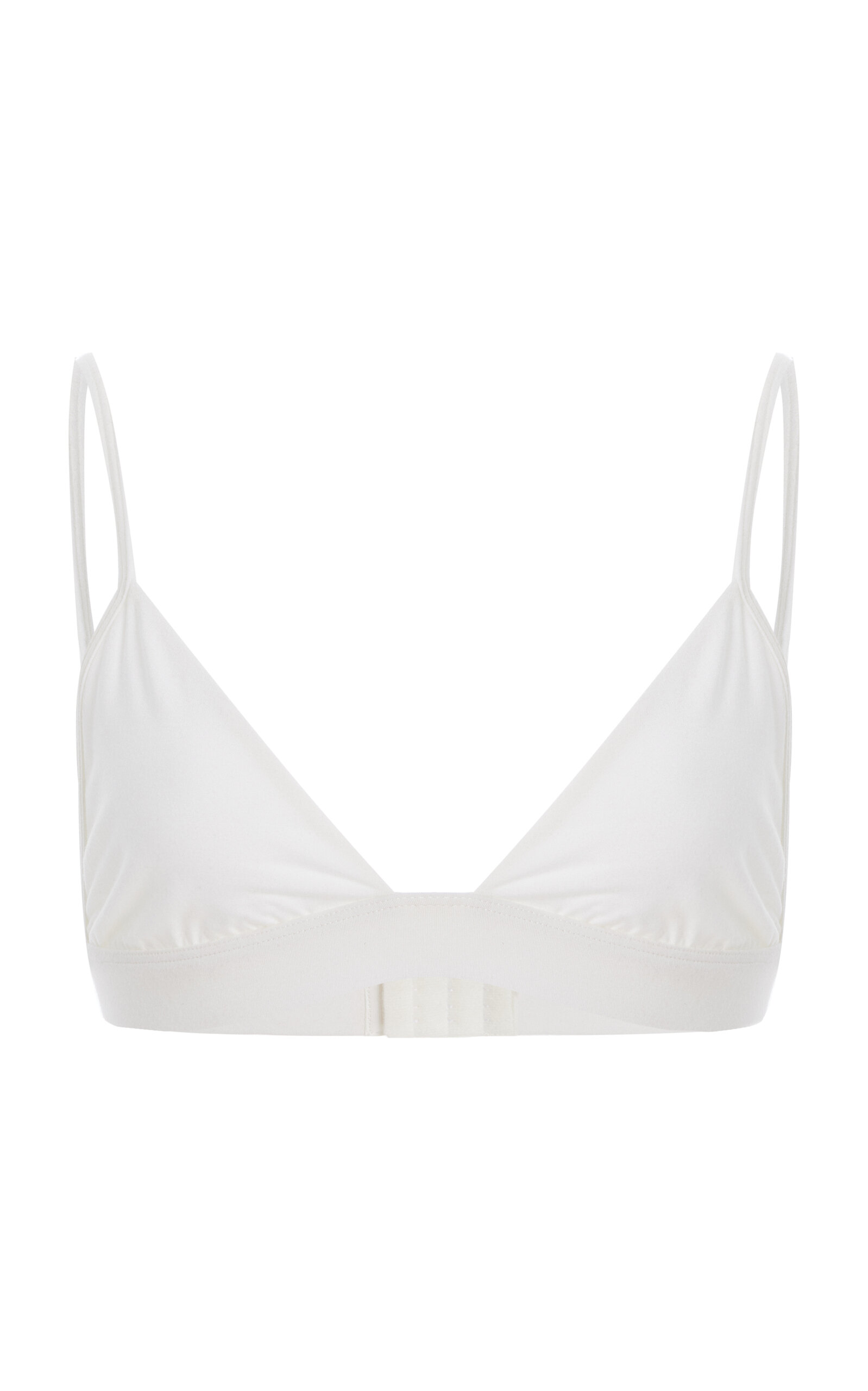 Éterne Modal-lycra Triangle Bralette In Ivory