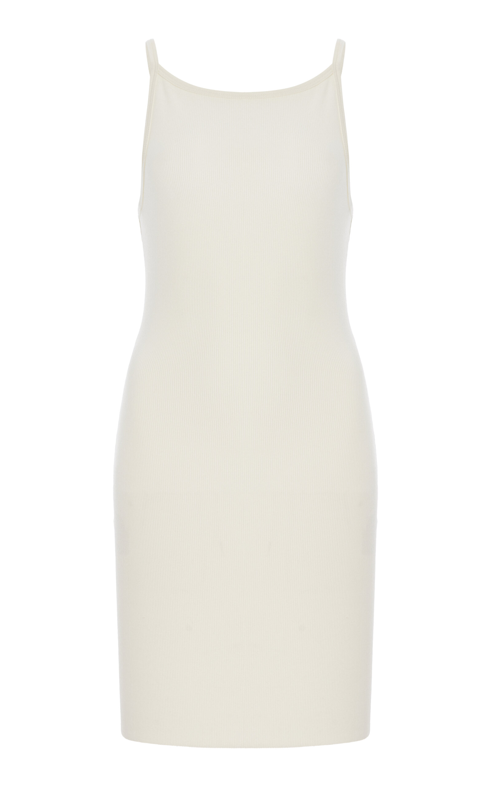 Éterne Iris Ribbed Jersey Mini Dress In Ivory