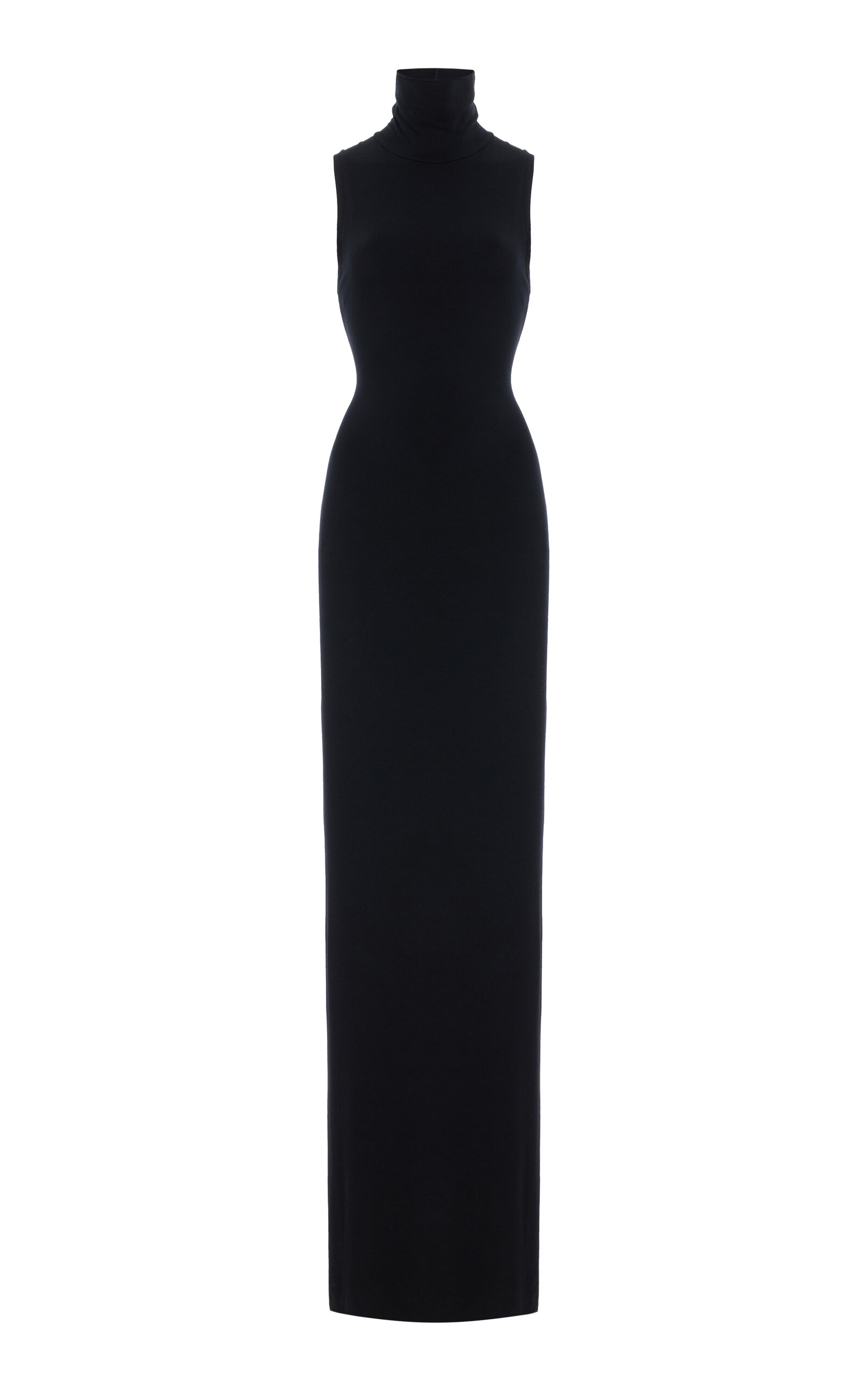 Shop Éterne Harlow Modal Turtleneck Maxi Dress In Black