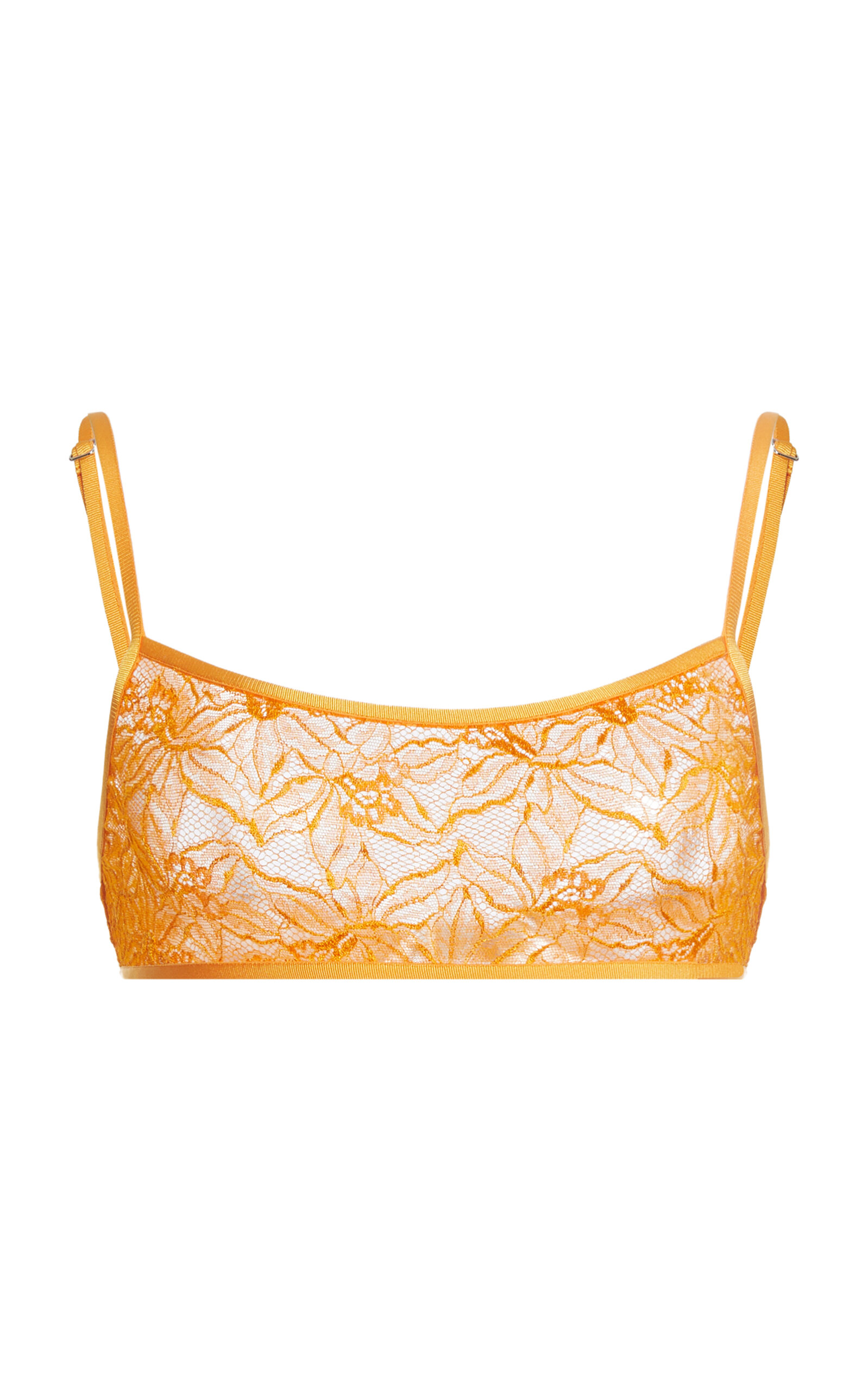 Dries Van Noten Cutie Stretch-lace Bra Top In Orange