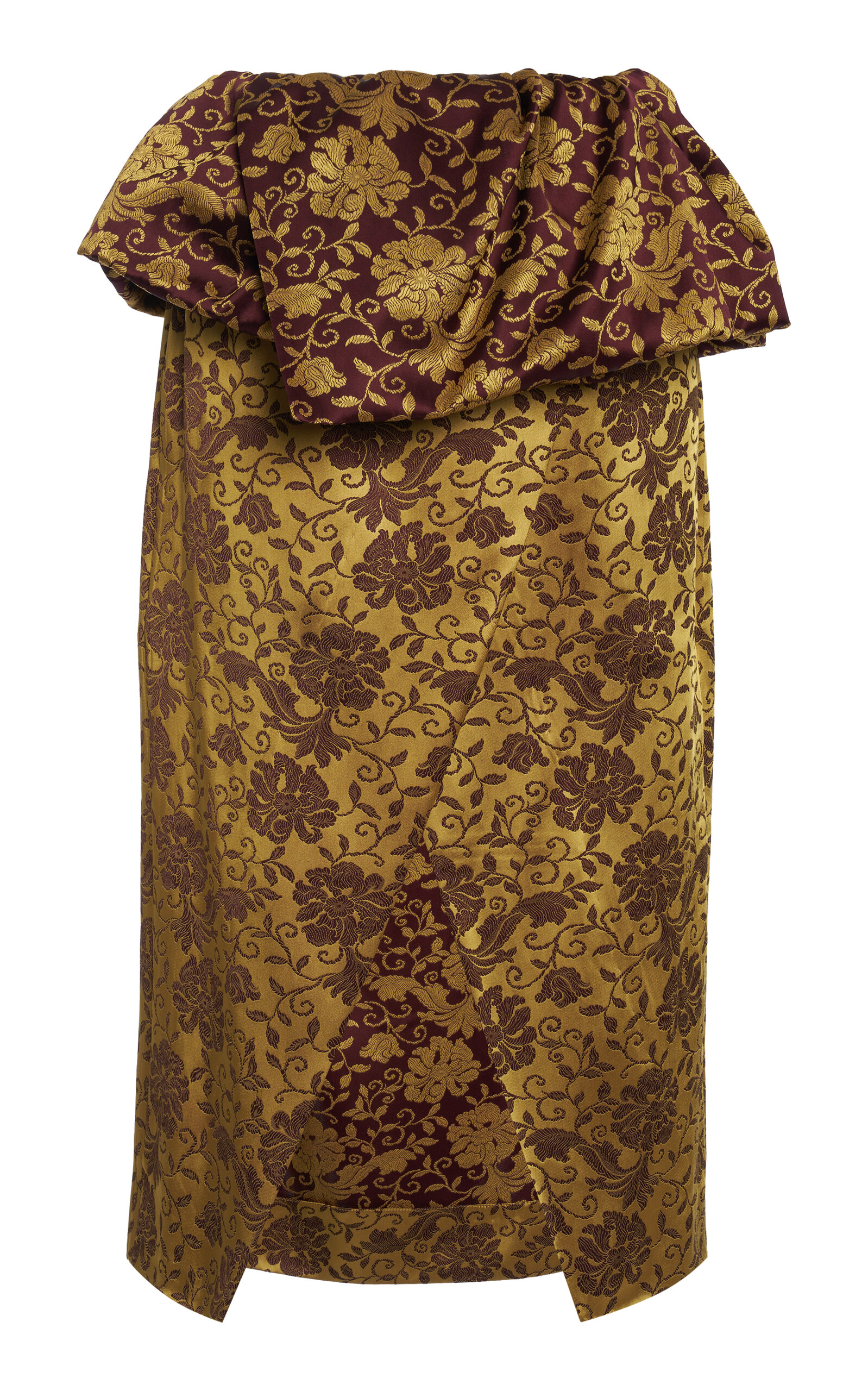 Dries Van Noten Santi Wrap-front Jacquard Midi Skirt In Yellow