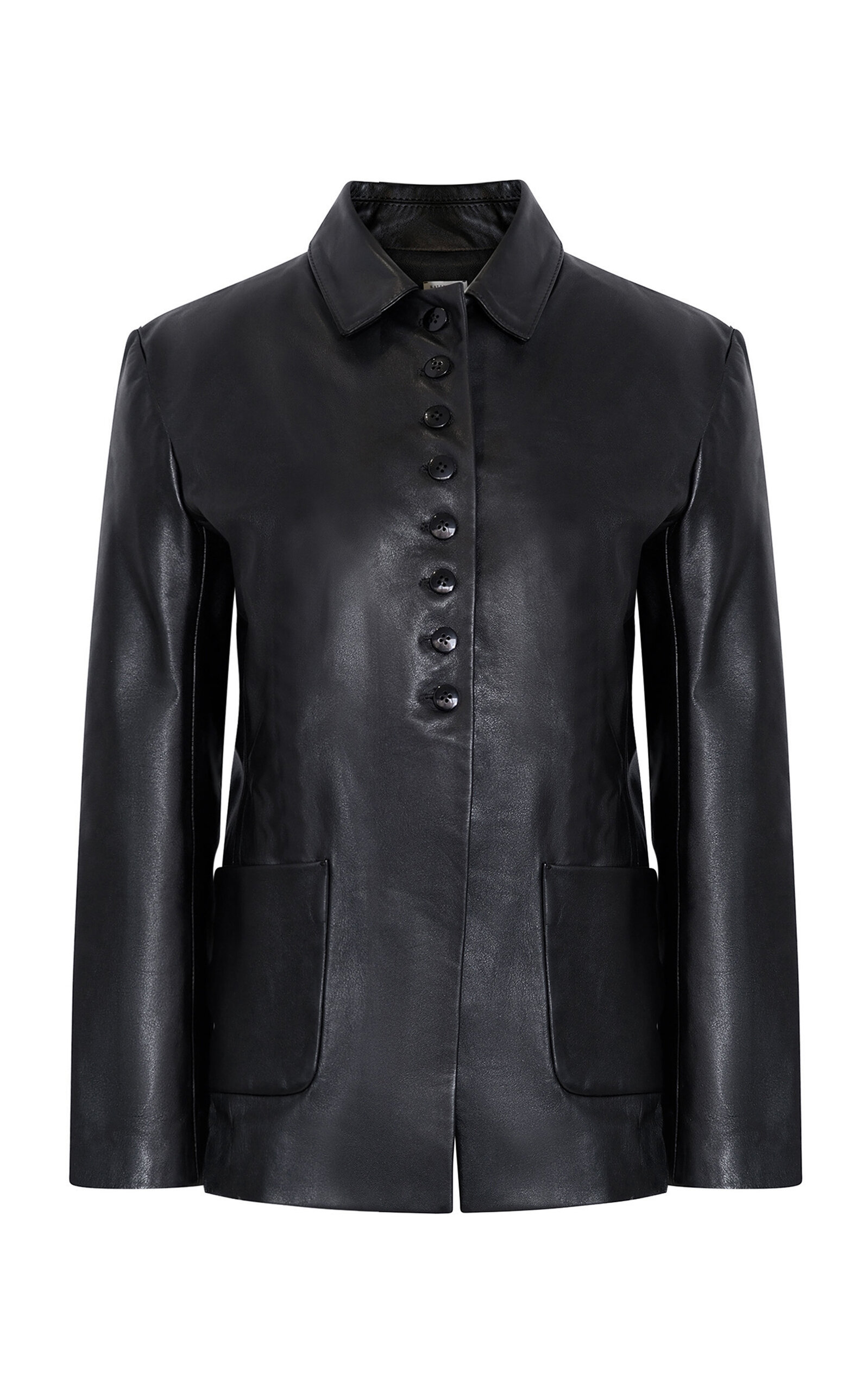 Warner Blazer in Black Lamb Leather
