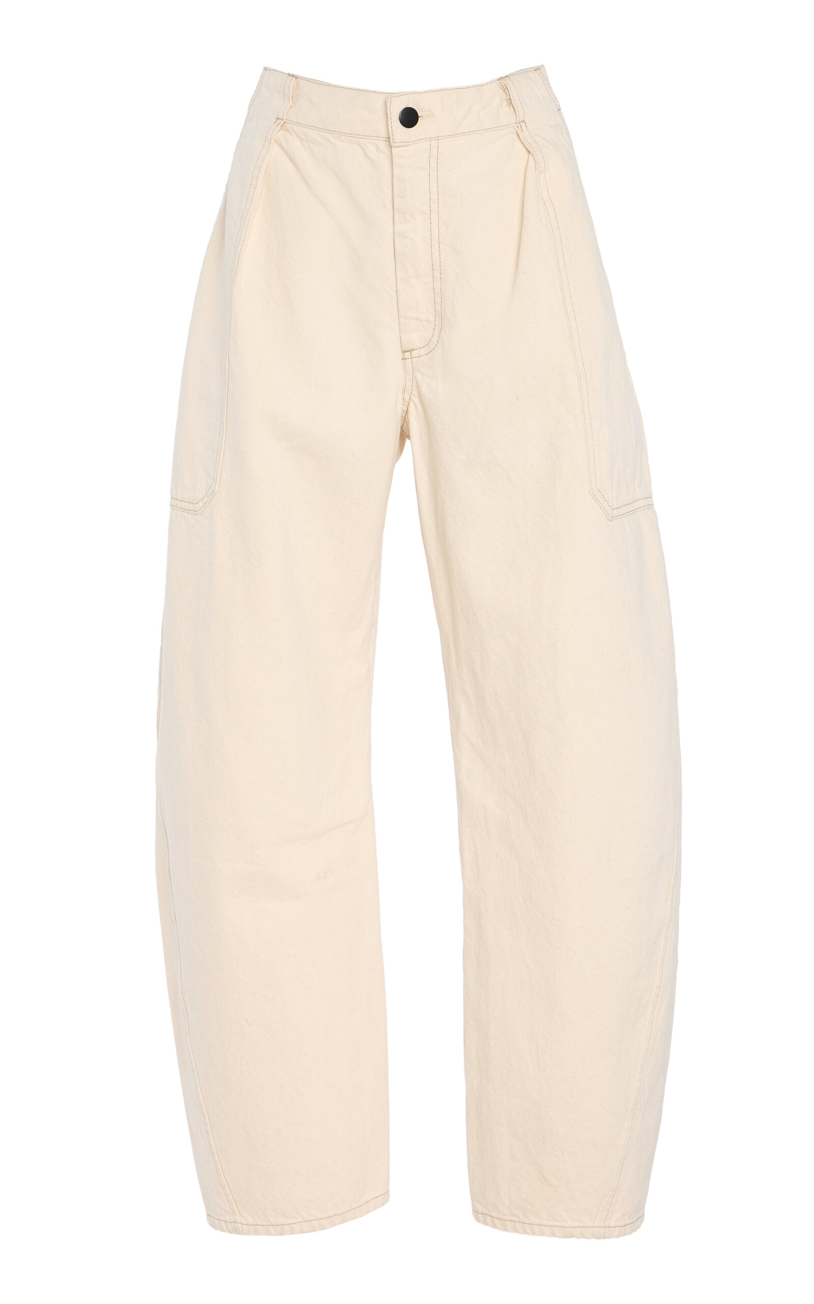KALLMEYER Clemence High-Rise Barrel-Leg Jeans - Ivory