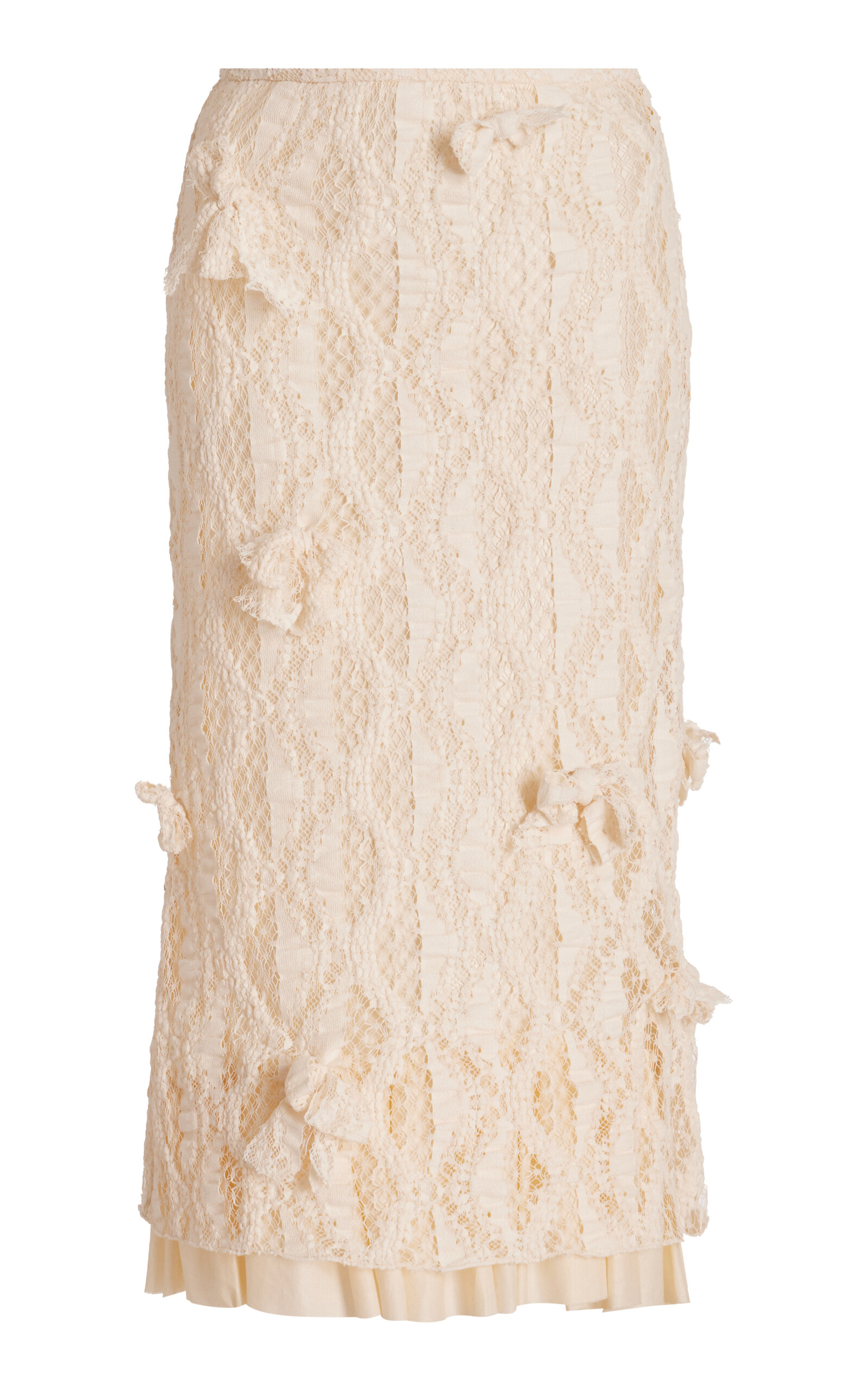 Meruert Tolegen Lace Pencil Skirt