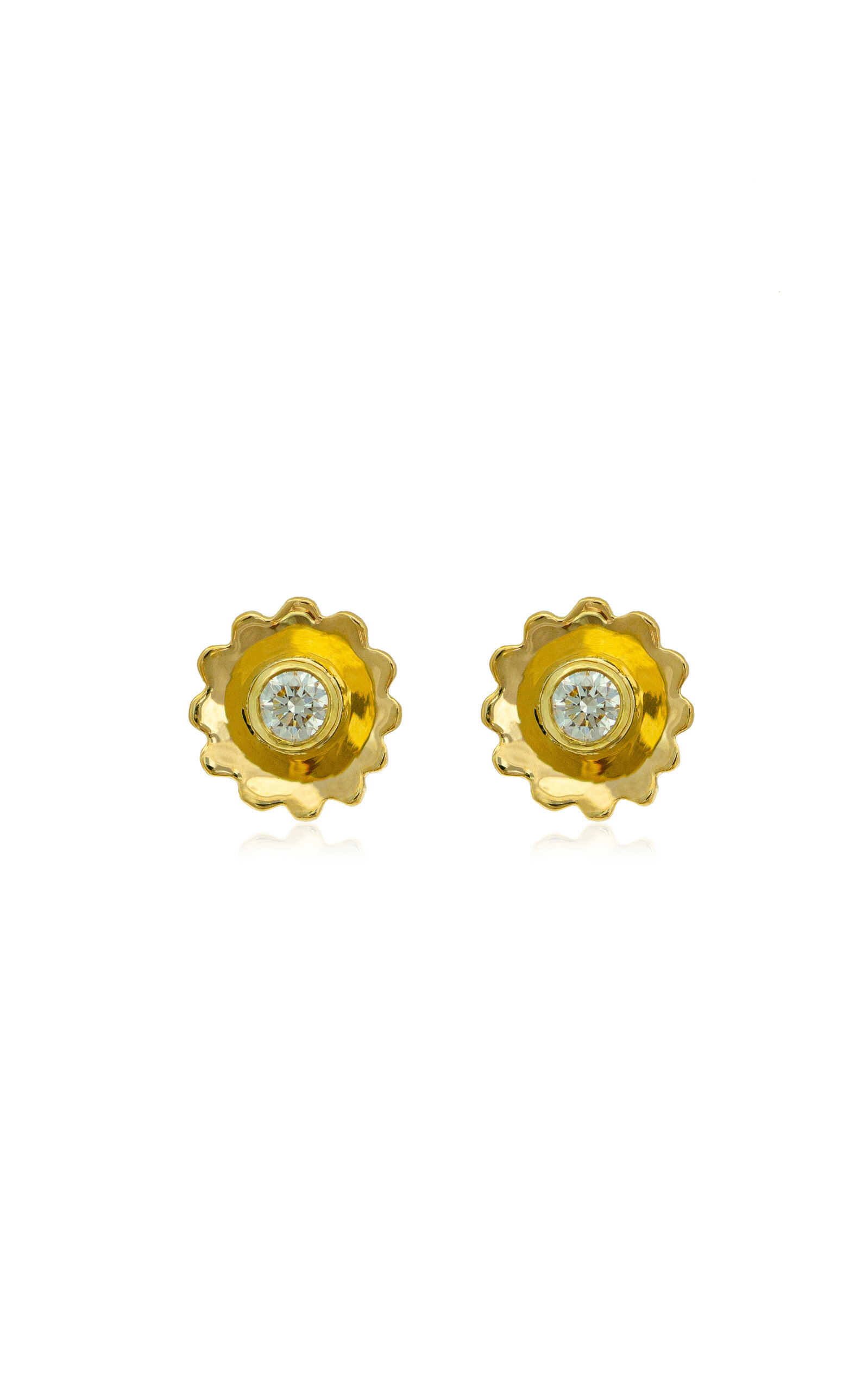 Haute Victoire 18k Yellow Gold Diamond Earrings