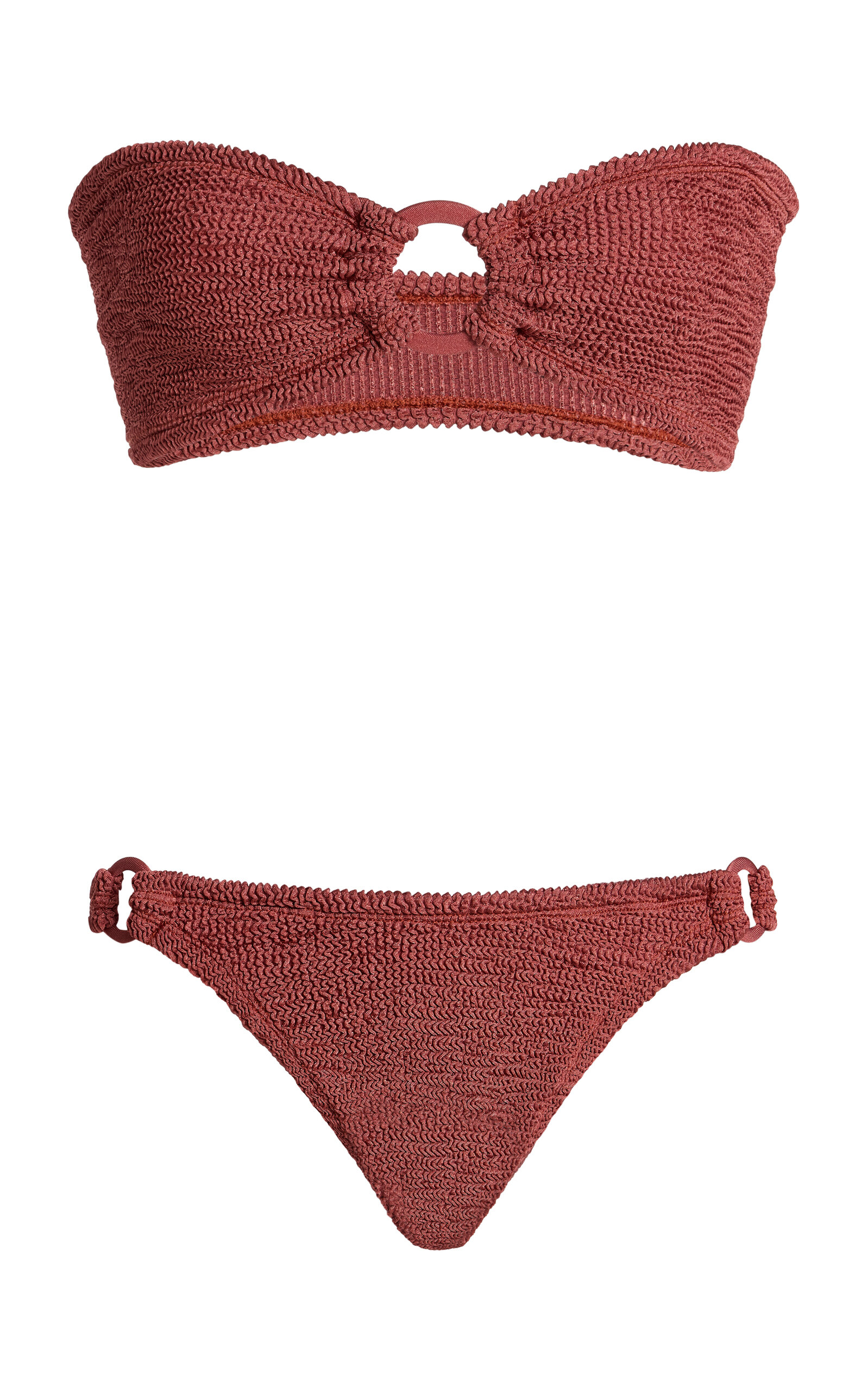 Hunza G Gloria Bikini In Metallic Rosewood