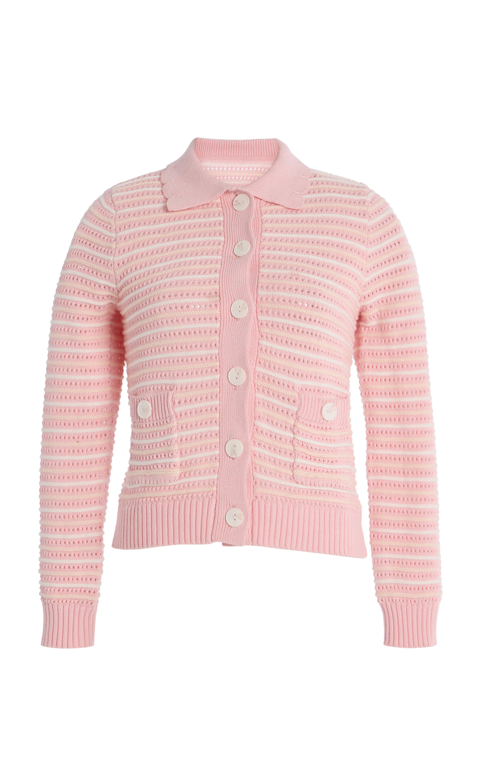 Striped Cotton-Blend Cardigan
