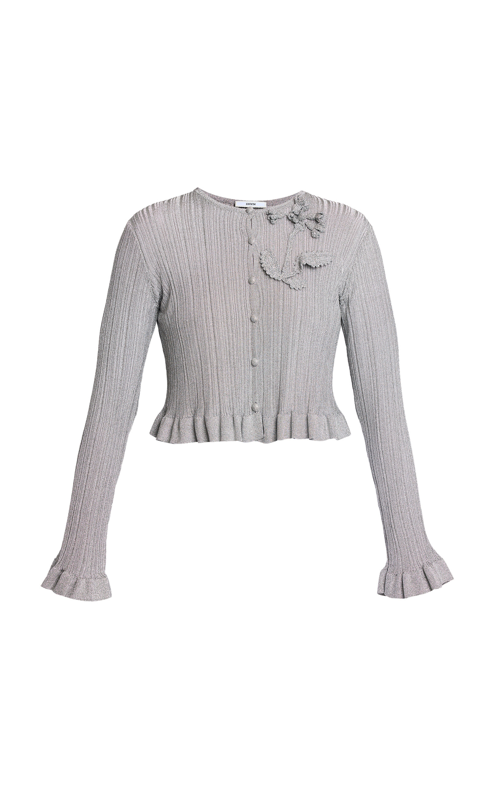 ERDEM PLISSE LUREX CARDIGAN