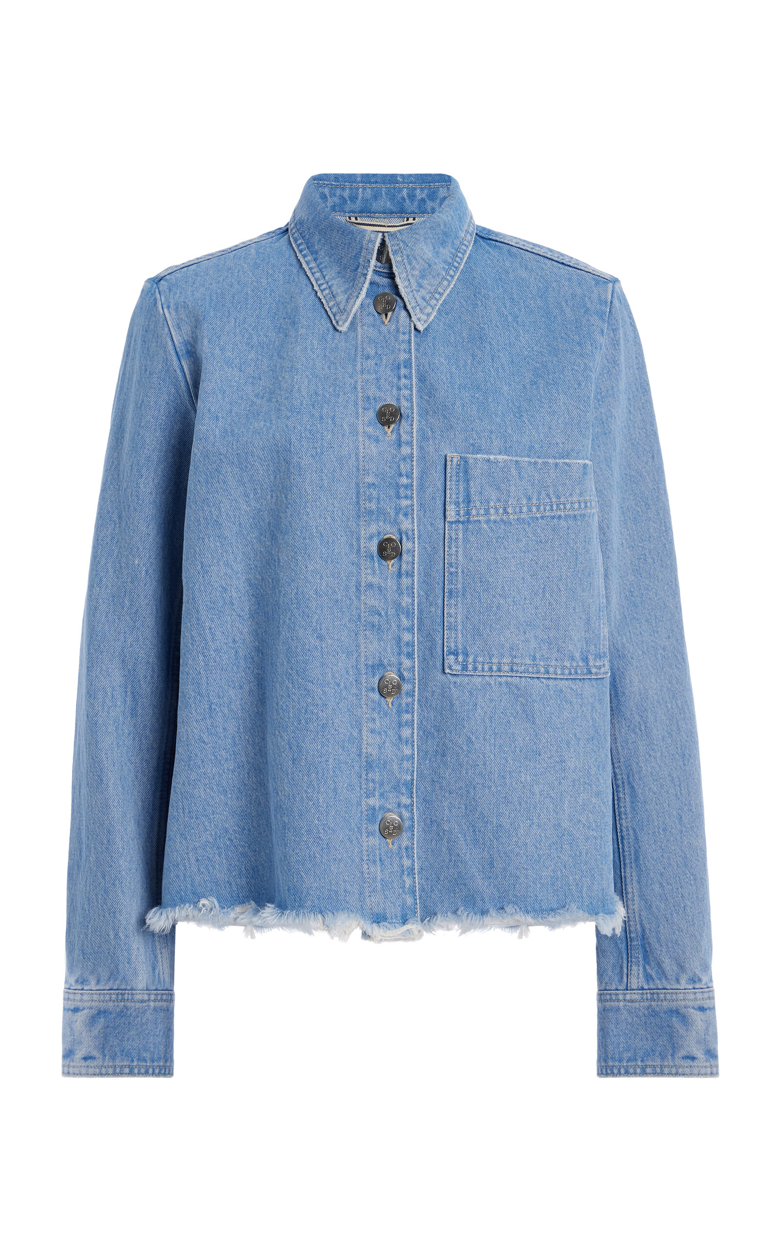 Shop Closed Short Denim Jacket In Light Wash