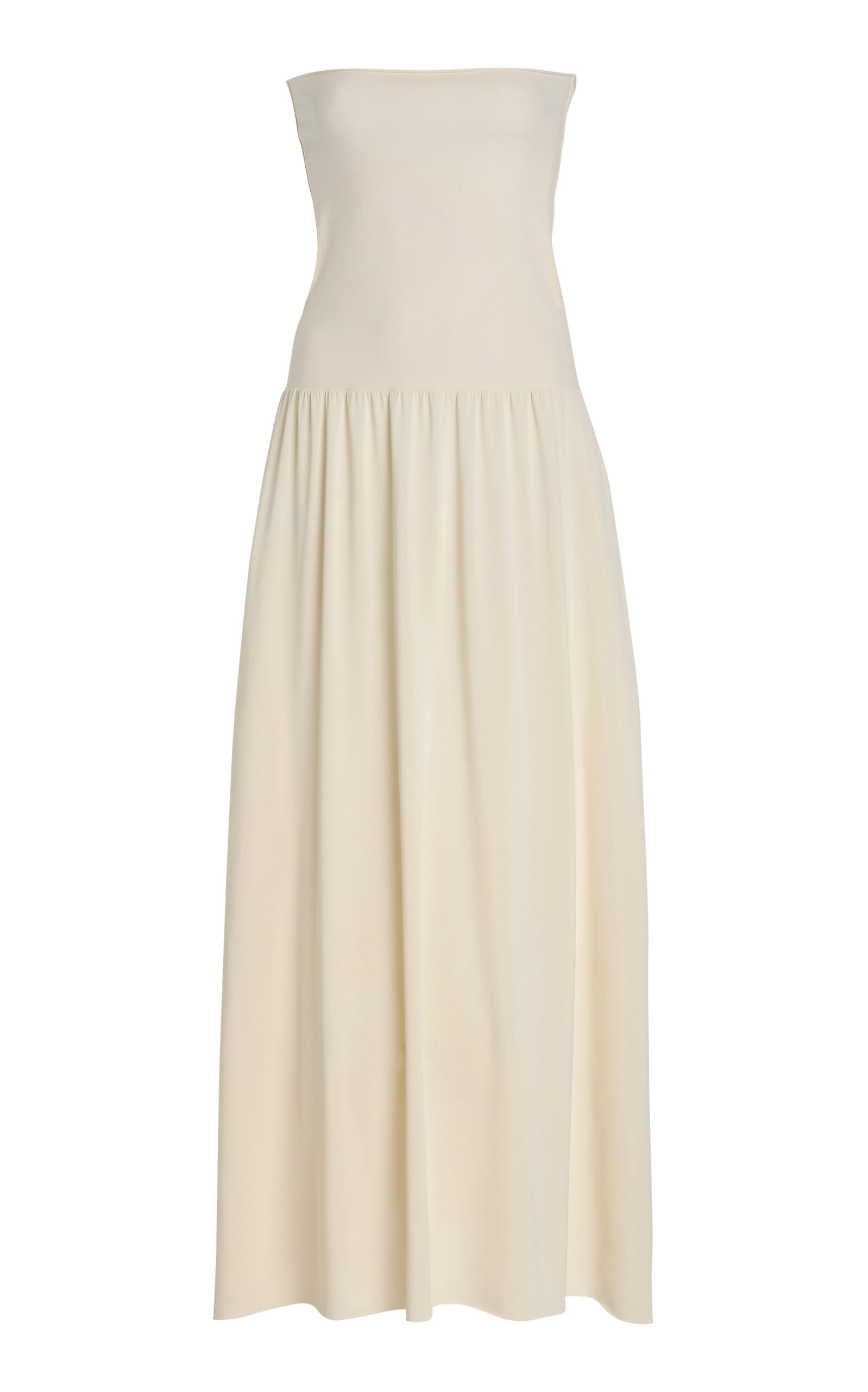 Eres Les Essentiels Oda Strapless Stretch-jersey Maxi Dress In Ivory