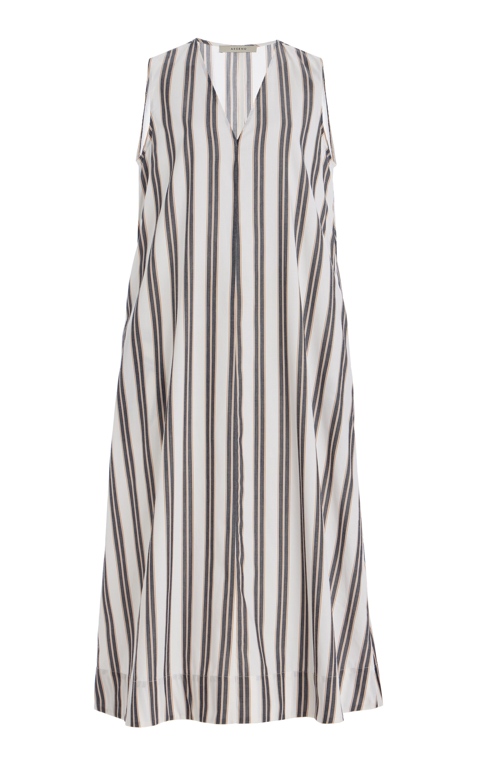ASCENO THE NISHA COTTON-BLEND MIDI DRESS