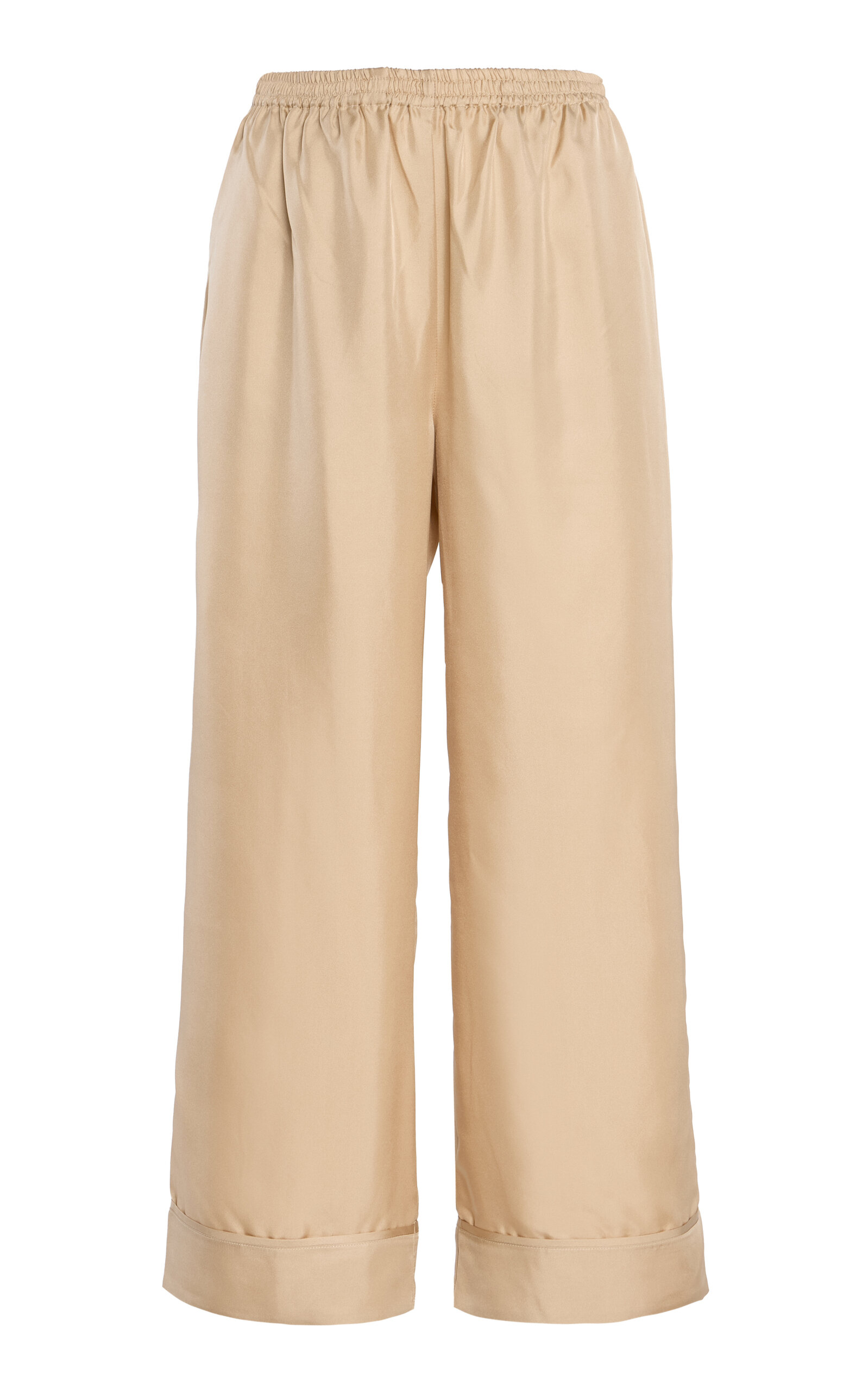 Asceno The Brescia Silk Trousers - Neutral - XS