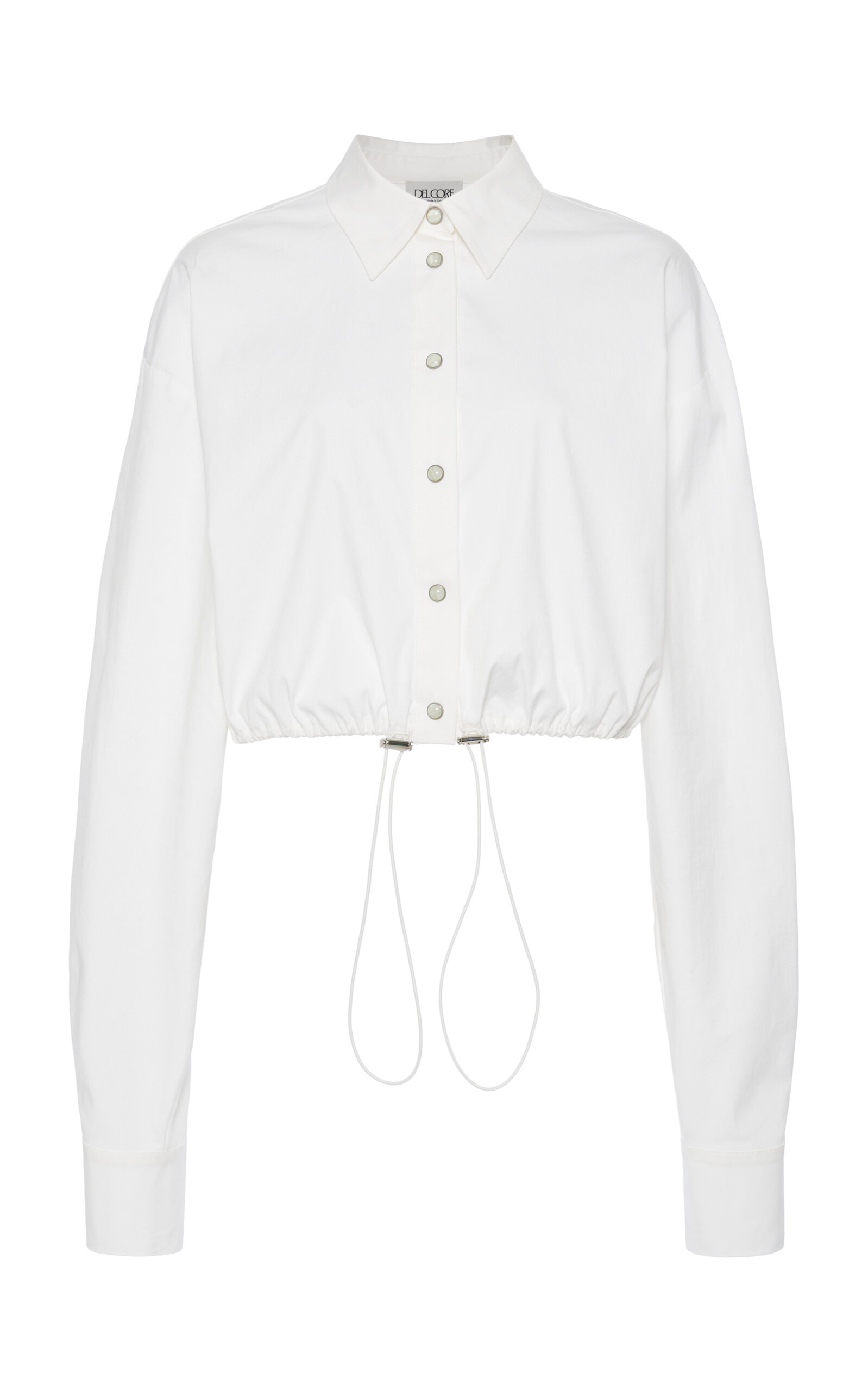 Cropped Stretch-Cotton Shirt