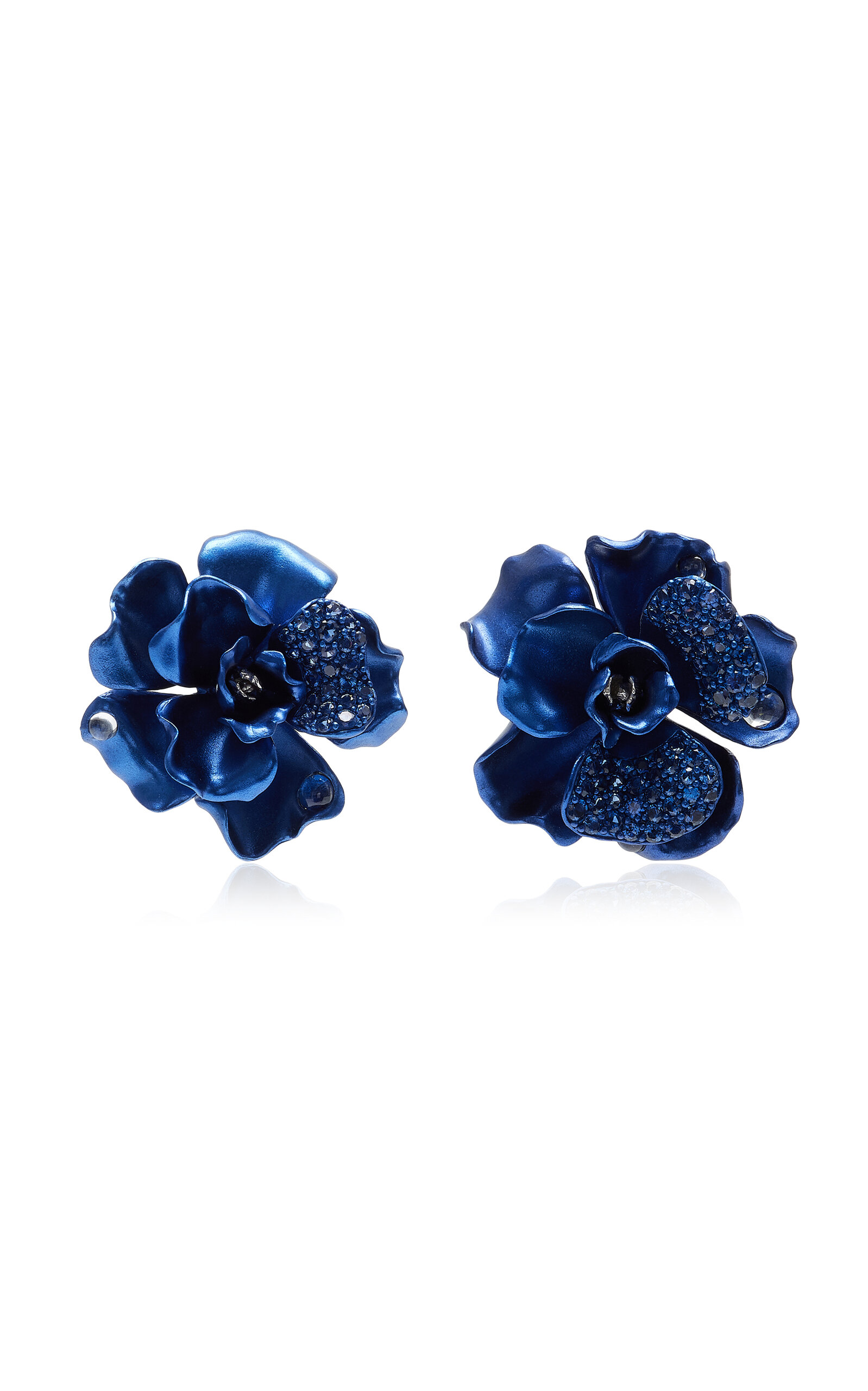 Anabela Chan Camelia Aluminum Sapphire; Topaz Earrings - Blue - OS - Moda Operandi