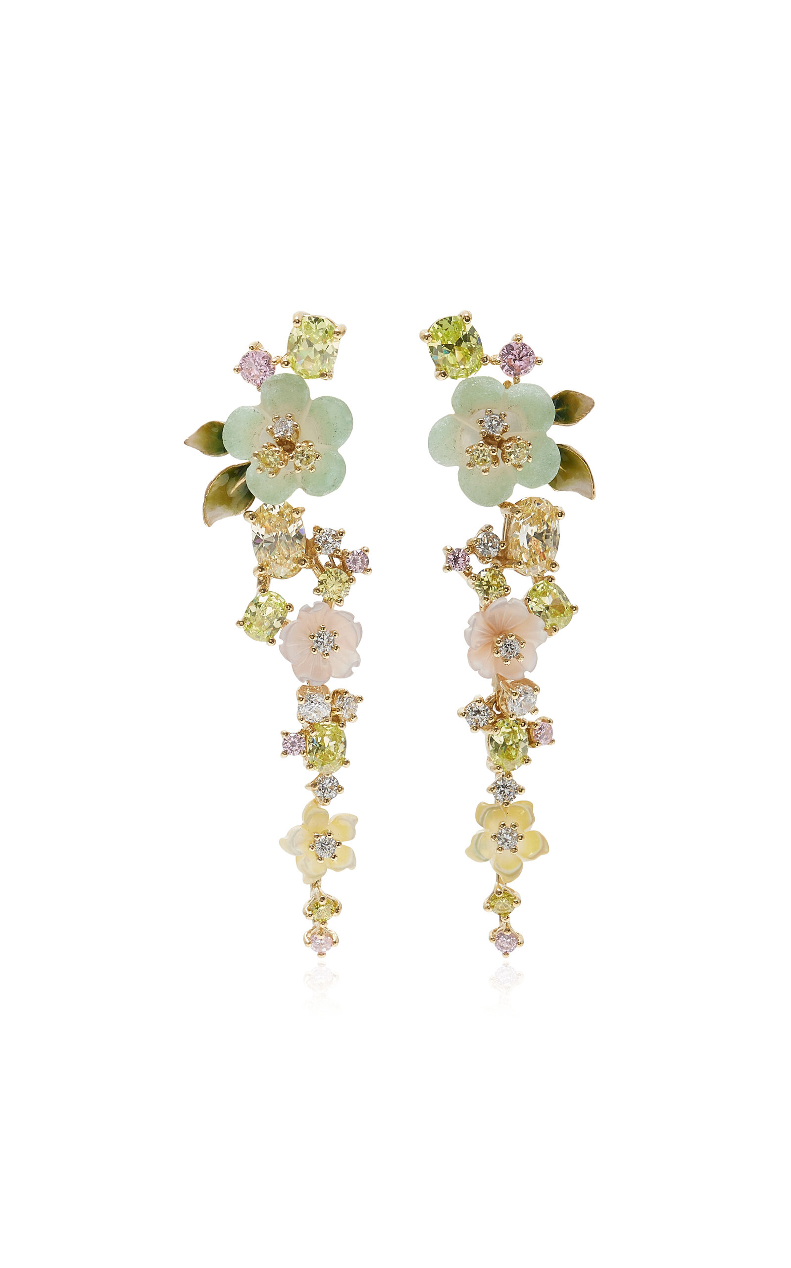 Anabela Chan Citrus Primrose Vine Earrings - Multi - OS - Moda Operandi