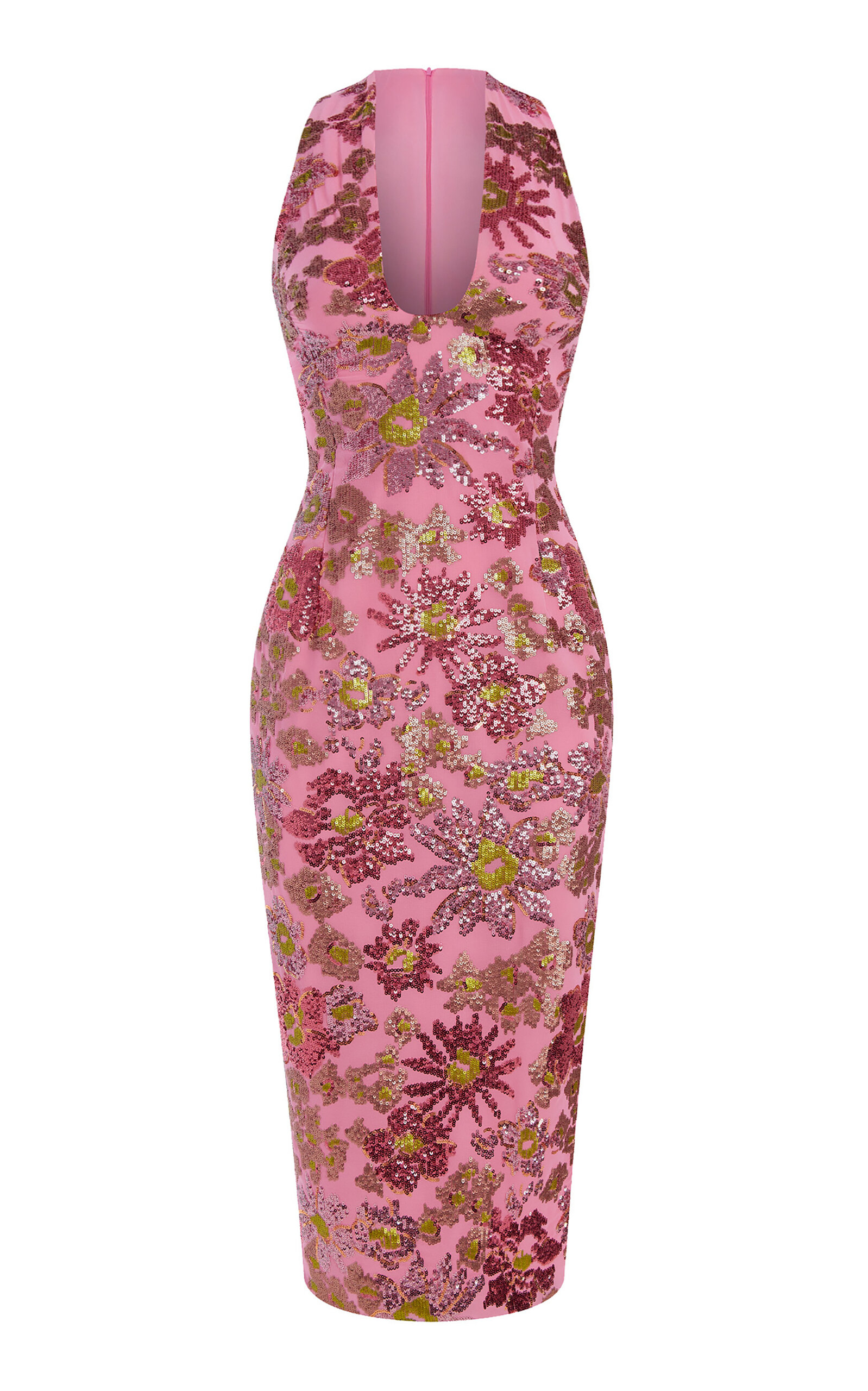 Rasario Embellished Chiffon Midi Dress