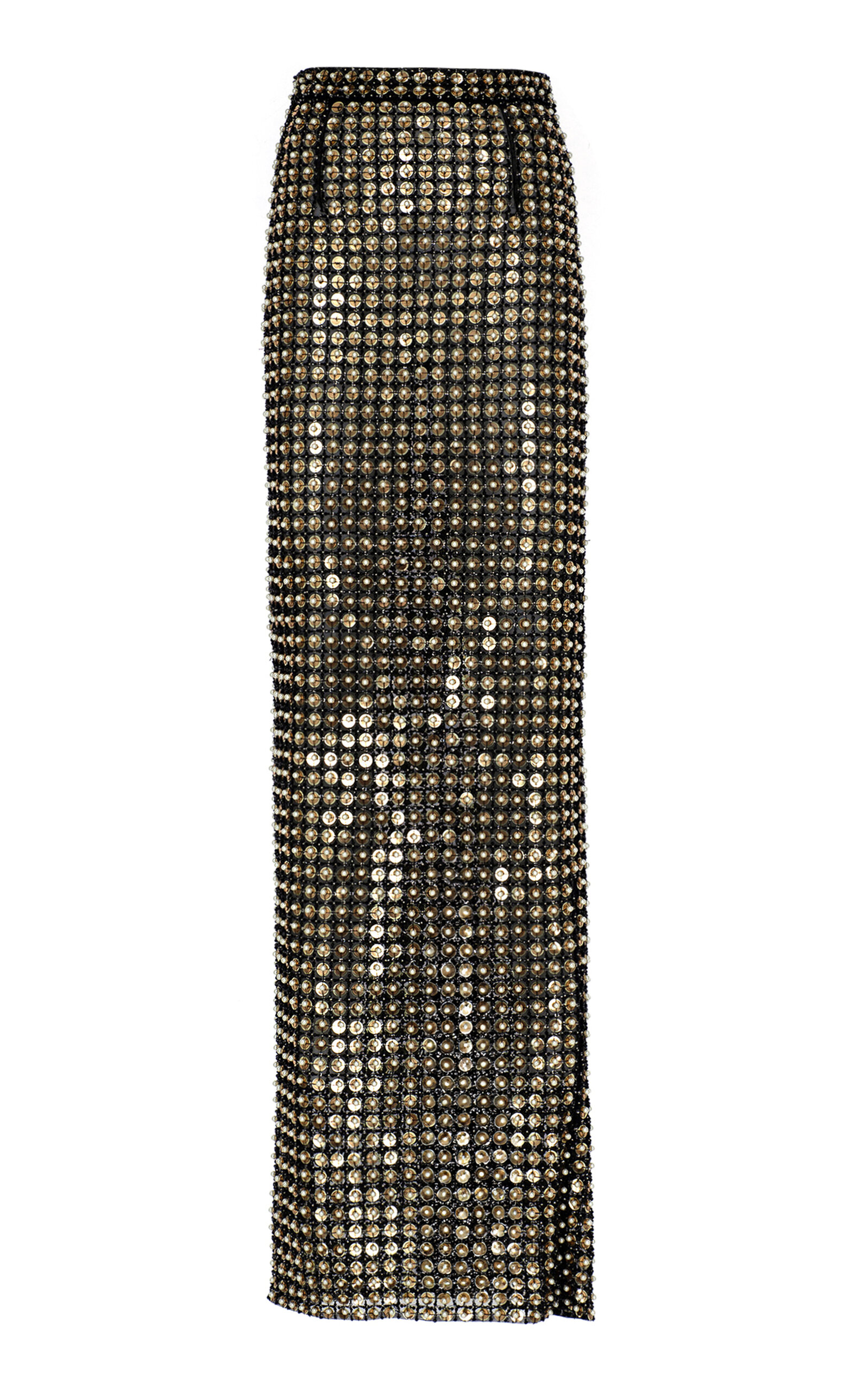 The New Arrivals Ilkyaz Ozel Sirena Embellished Maxi Skirt - Black