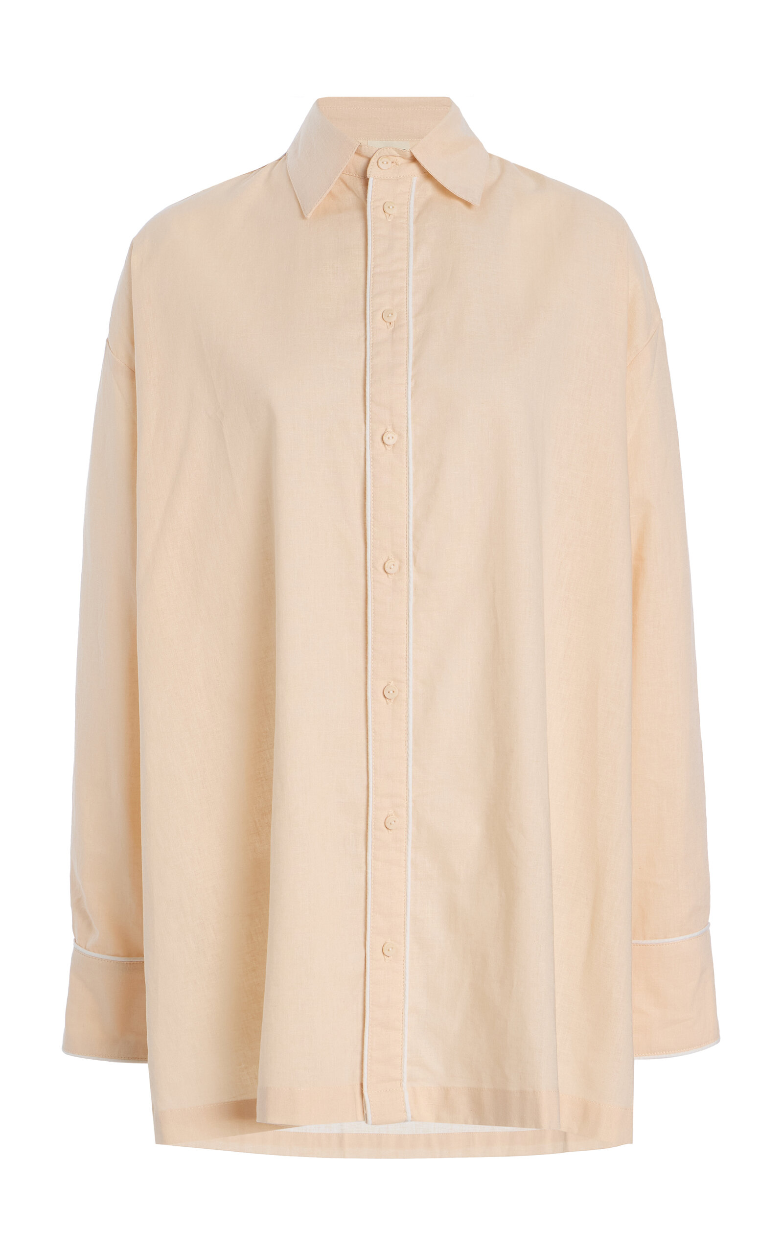 Embroidered Hemp-Cotton Shirt