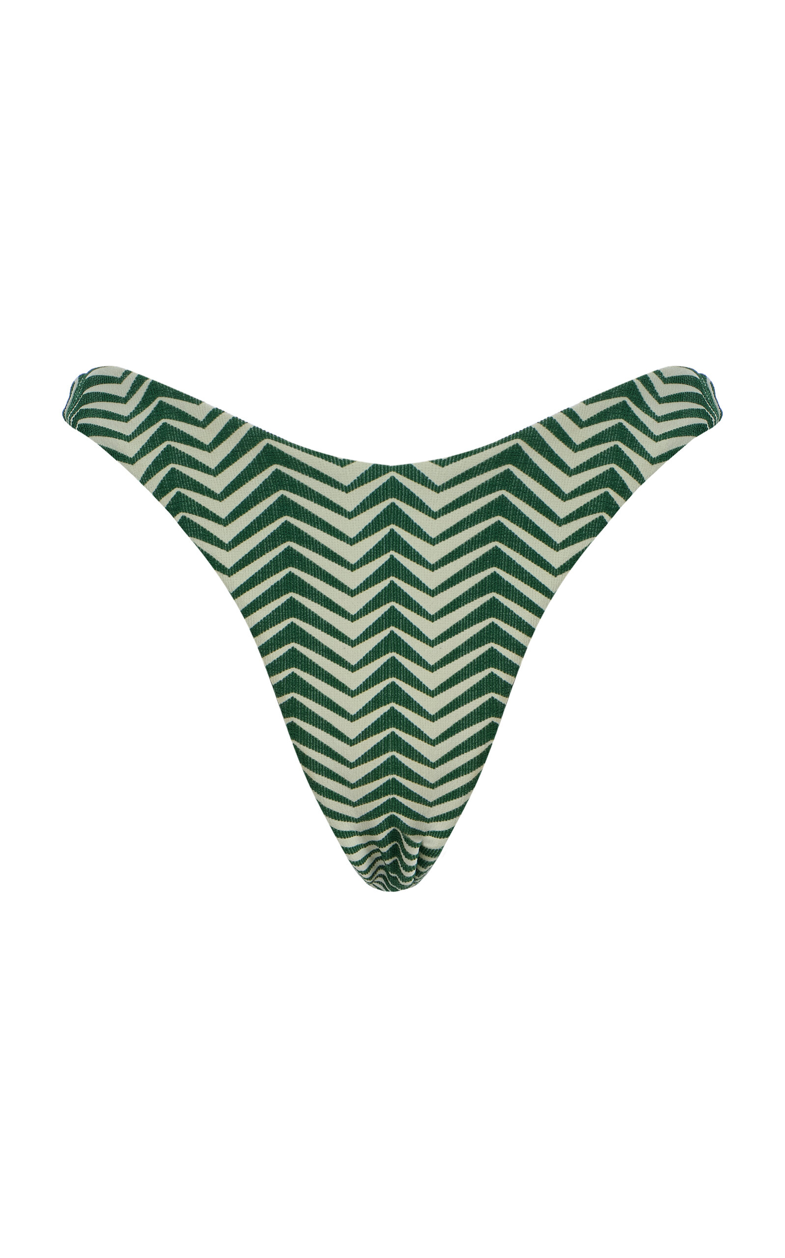 Zulu & Zephyr Zig-zag Curve Bikini Brief In Green