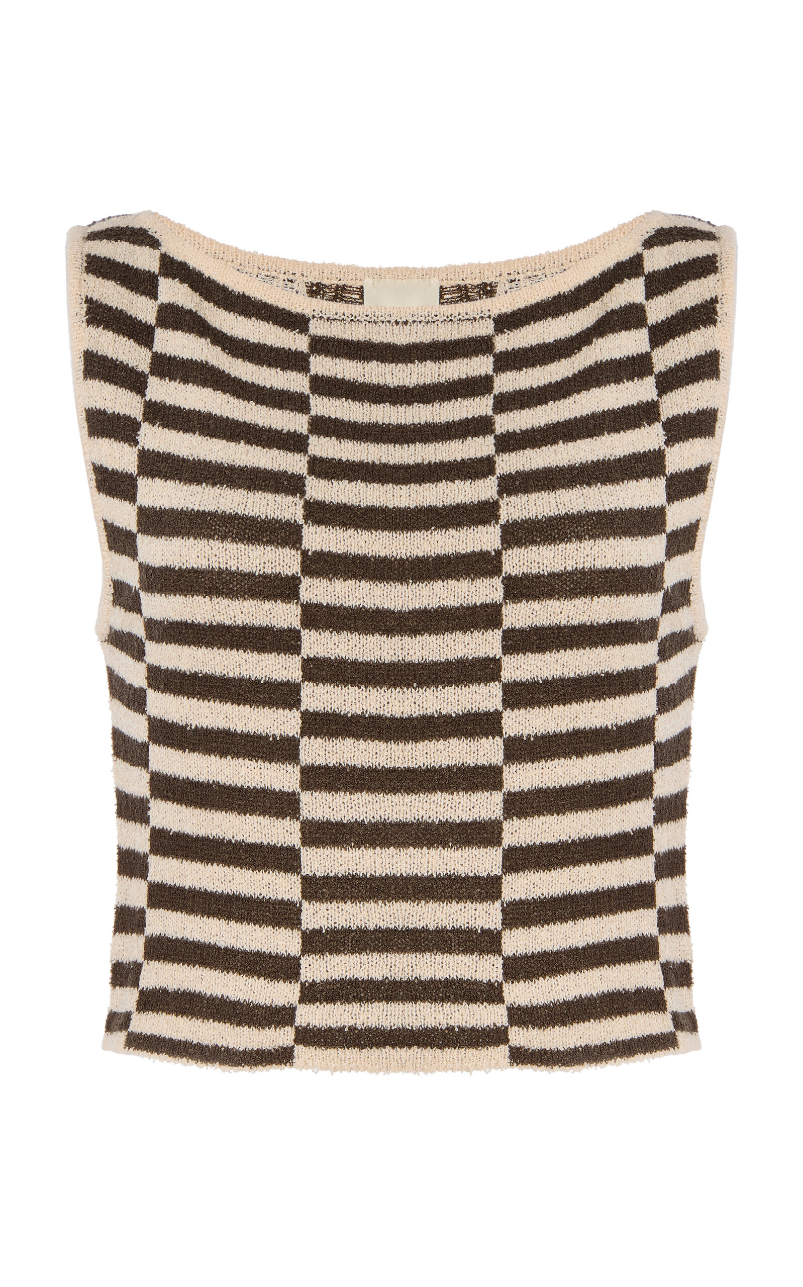 Textured-Knit Cotton-Blend Top
