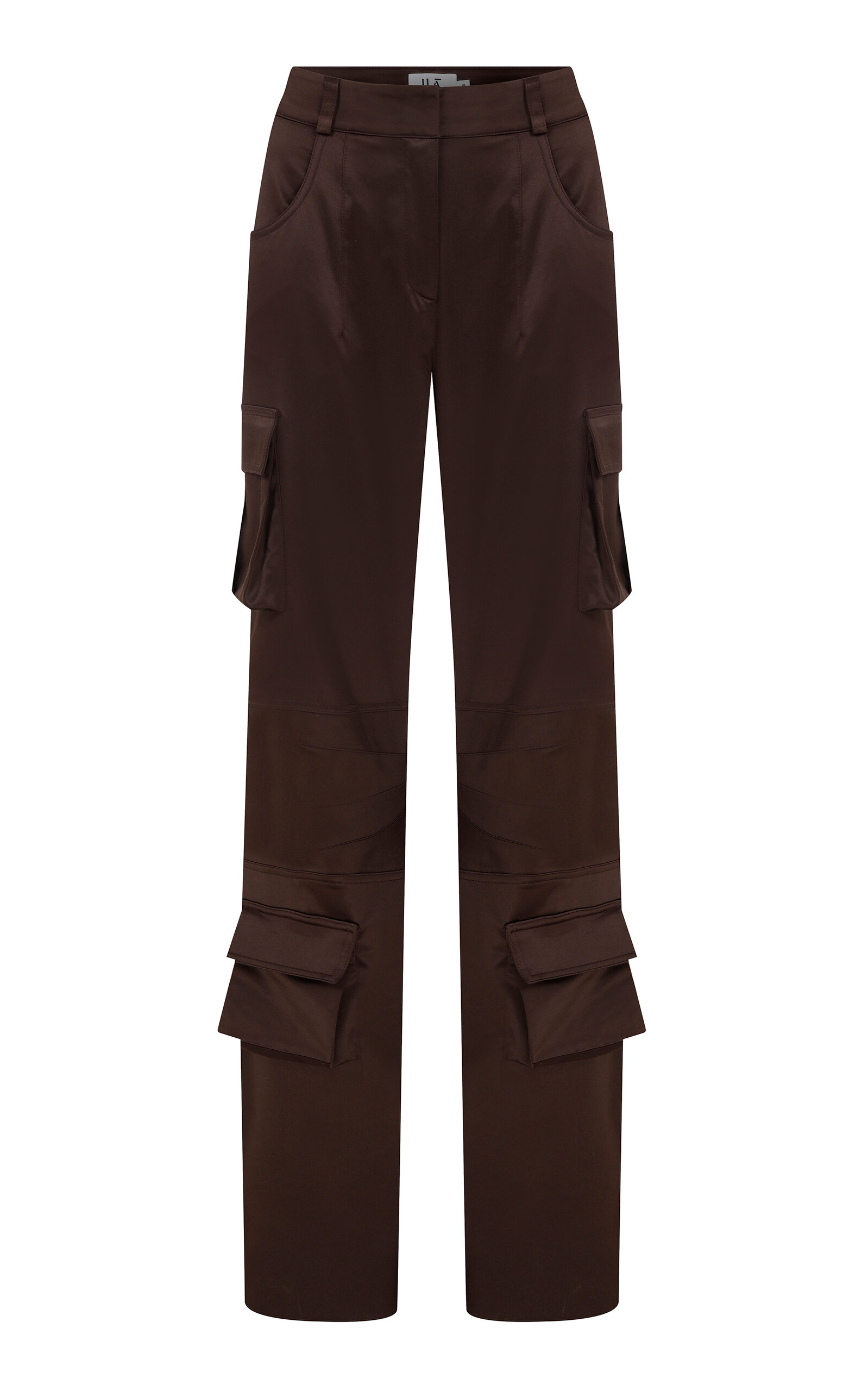 ILA THE BRAND Darmy Satin Cotton Cargo Pants