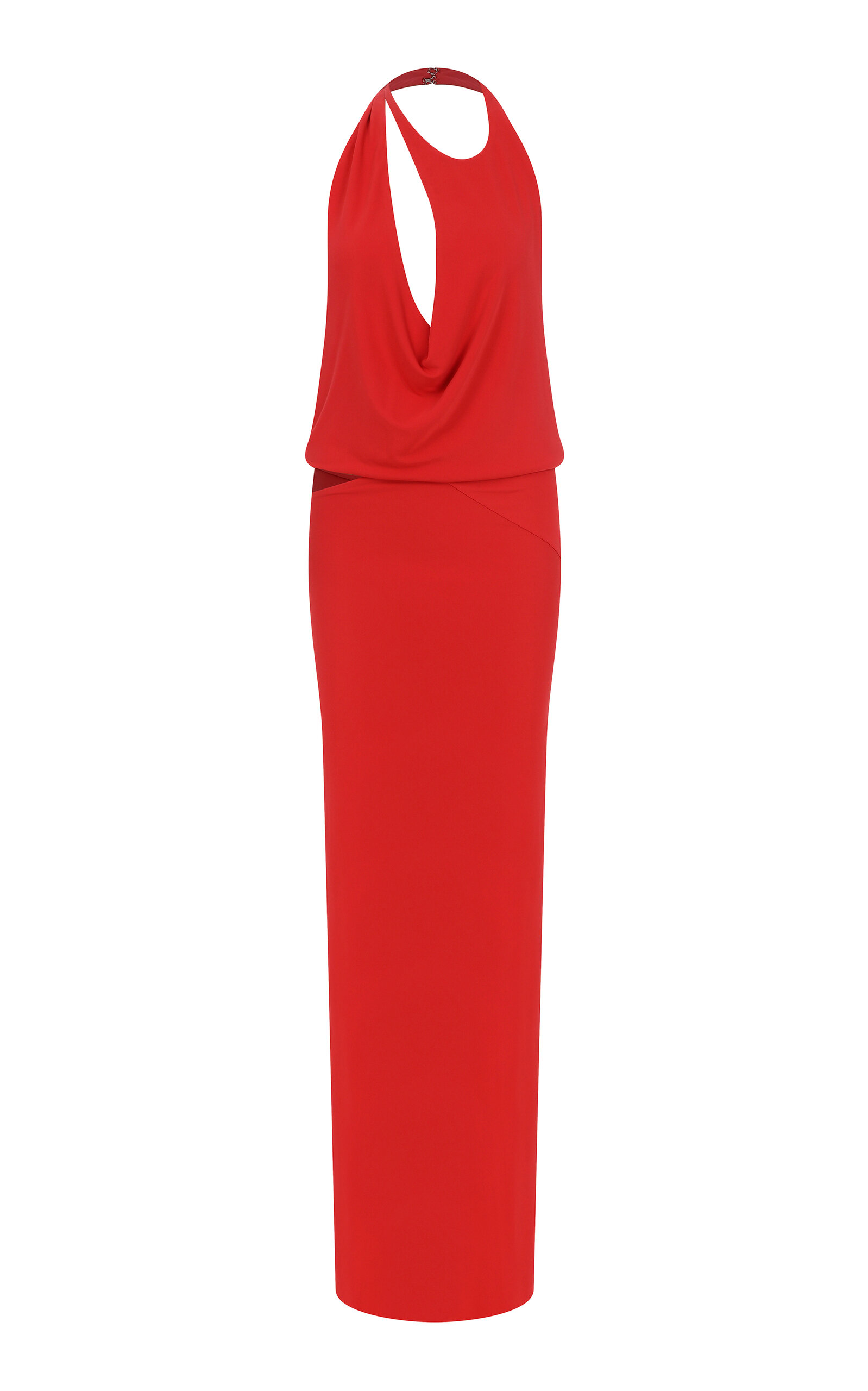 ILA THE BRAND Anya Draped Cutout Jersey Maxi Dress