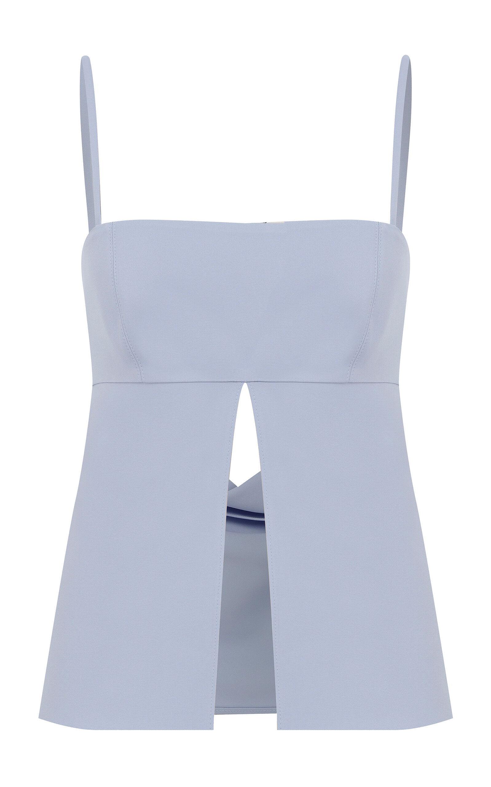. Megan Split-Front Crepe Top