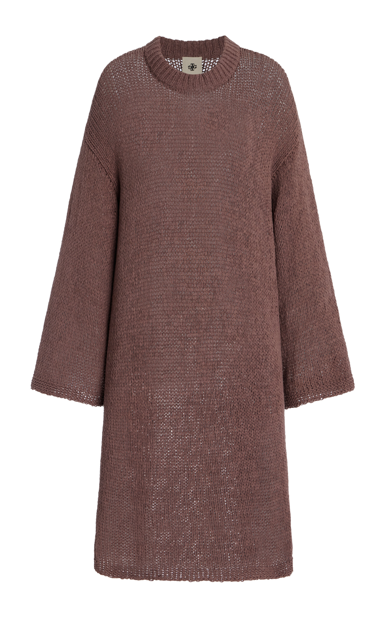 Shop The Garment Literno Knit Cotton-blend Midi Dress In Brown