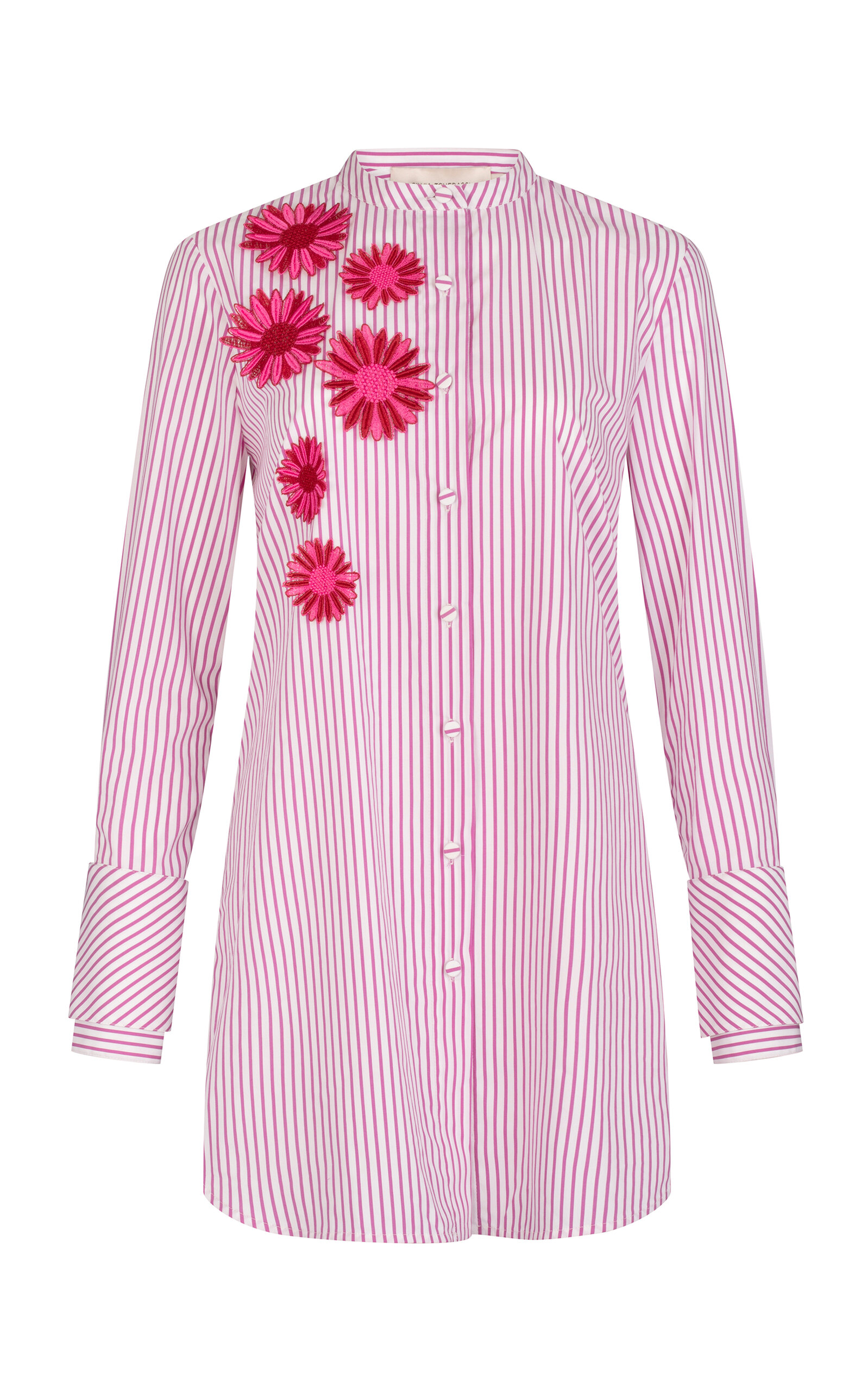 Silvia Tcherassi Silvina Embellished Cotton Top - Pink - XS