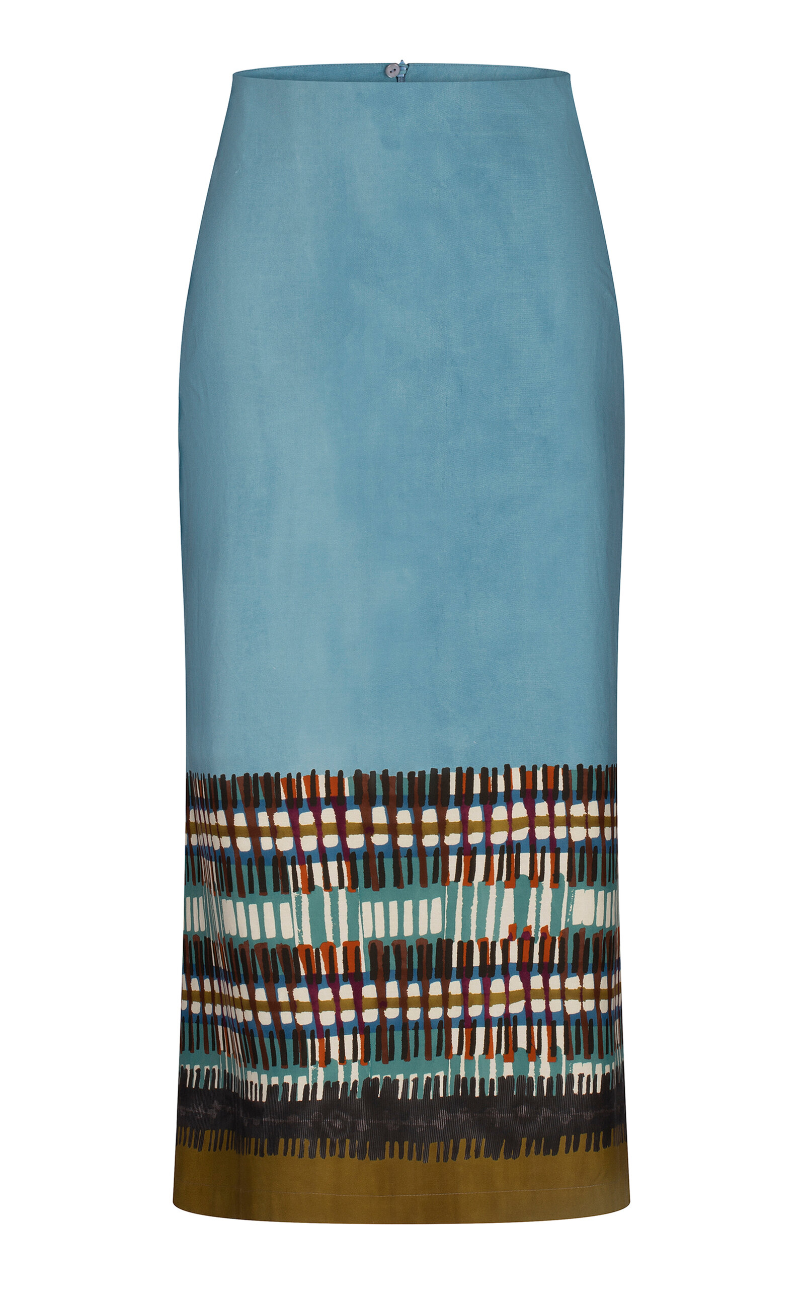 Silvia Tcherassi Atira Printed Cotton Midi Skirt - Blue