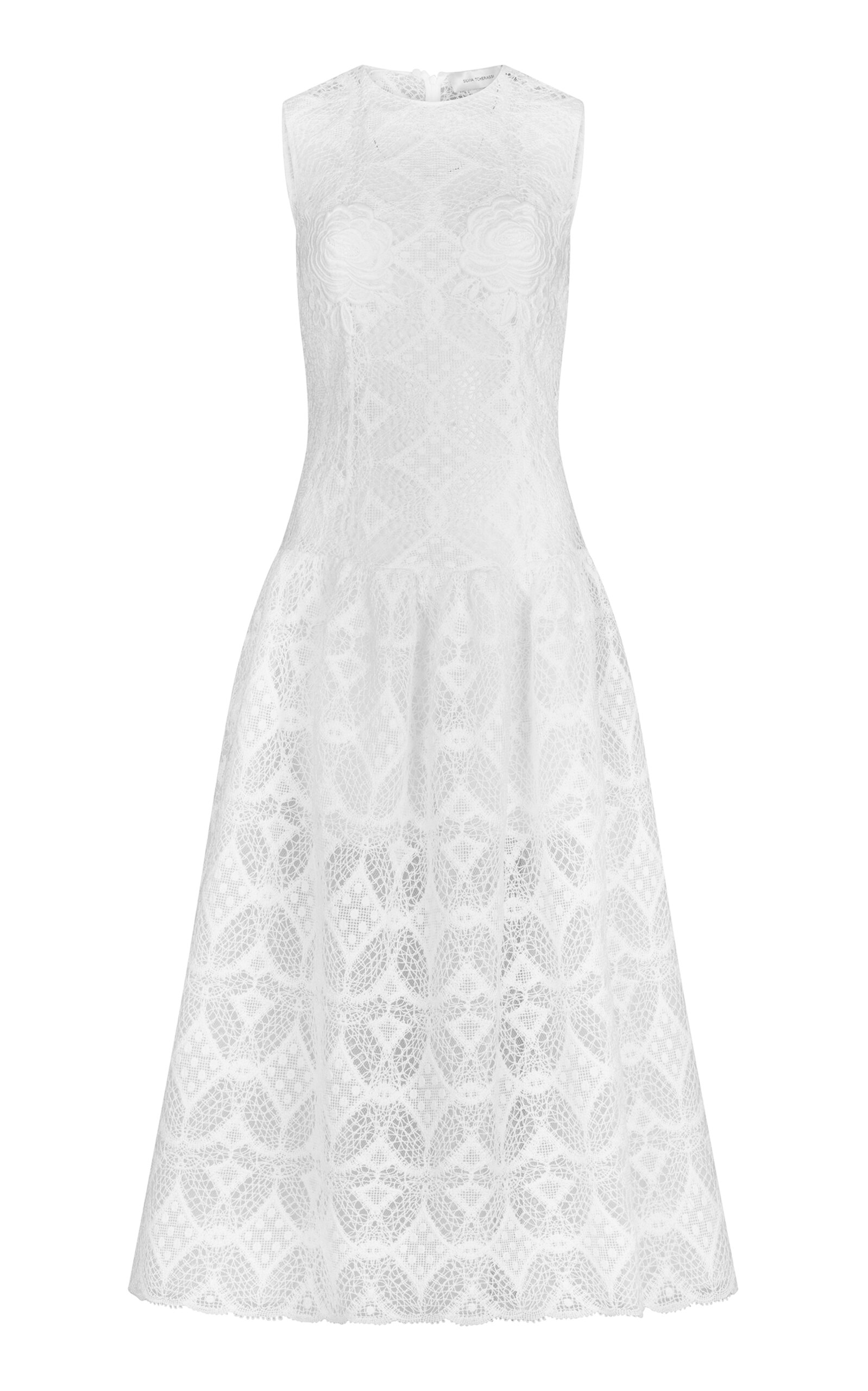 Silvia Tcherassi Paola Lace Cotton-Blend Midi Dress
