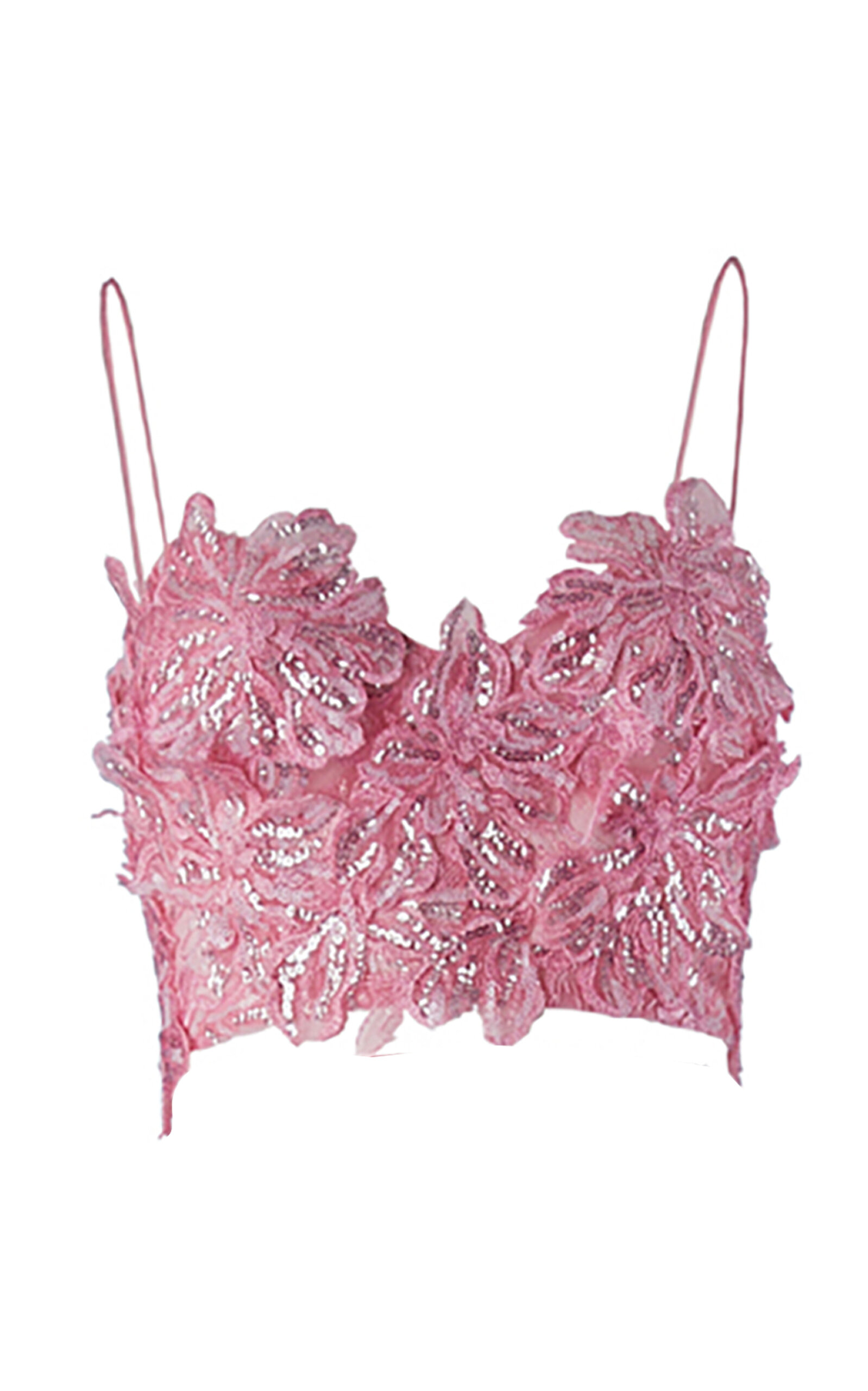 Silvia Tcherassi Alida Appliquéd Top - Pink