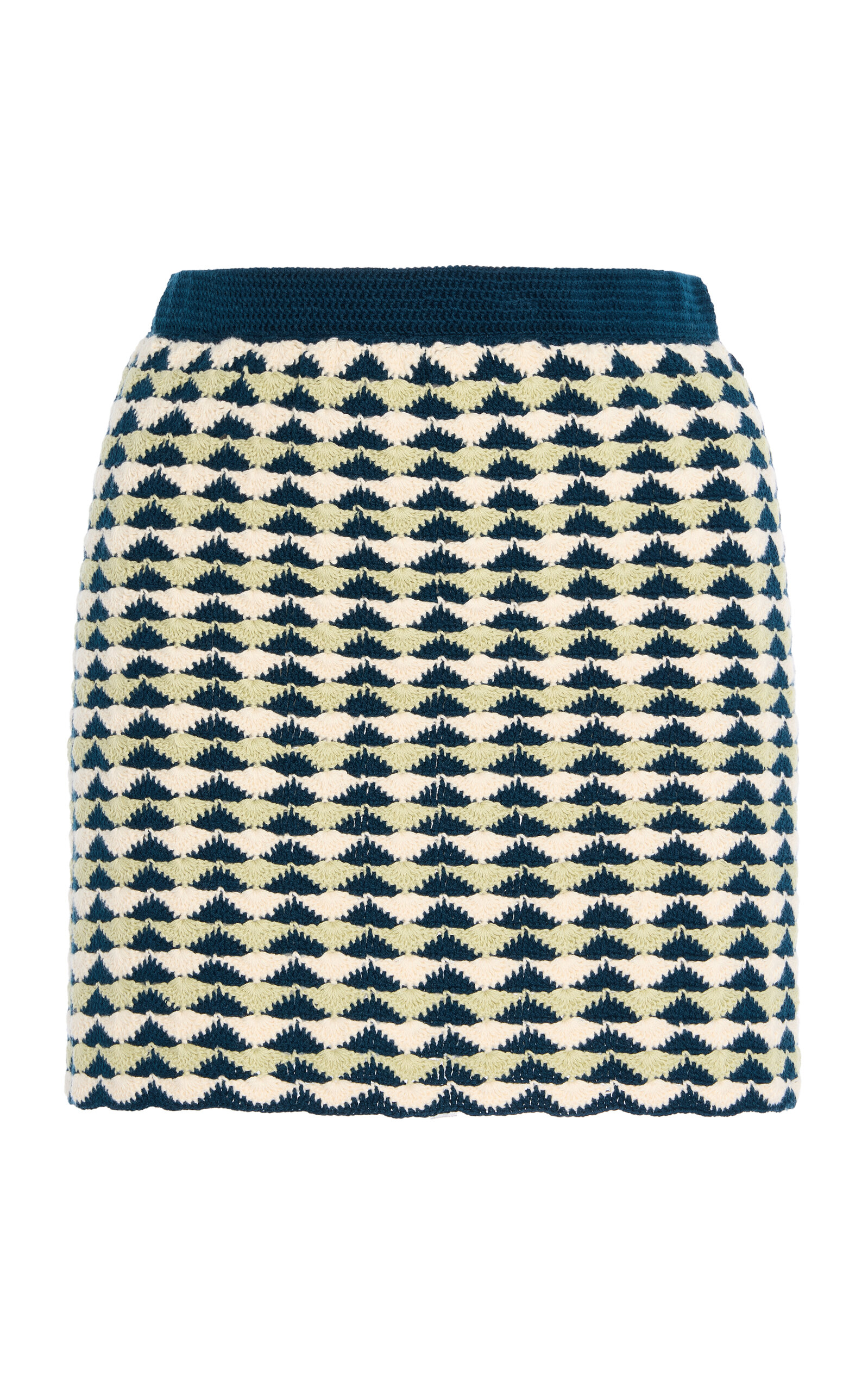 ESCVDO Exclusive Totora Cotton Knit Mini Skirt - Blue