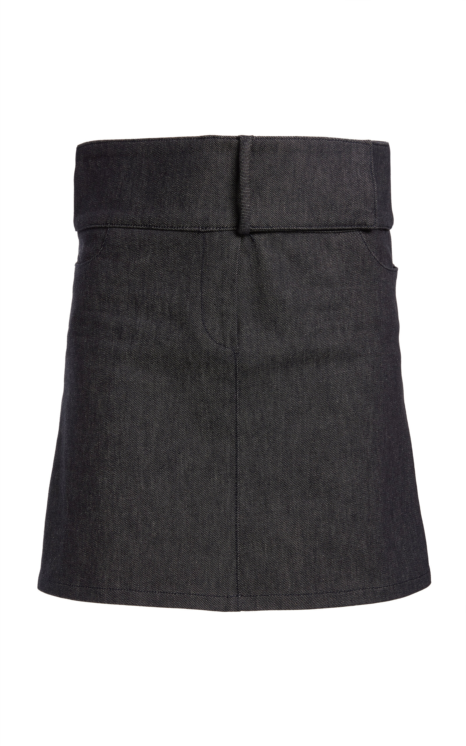 CourrÃ¨ges Belted Denim Mini Skirt