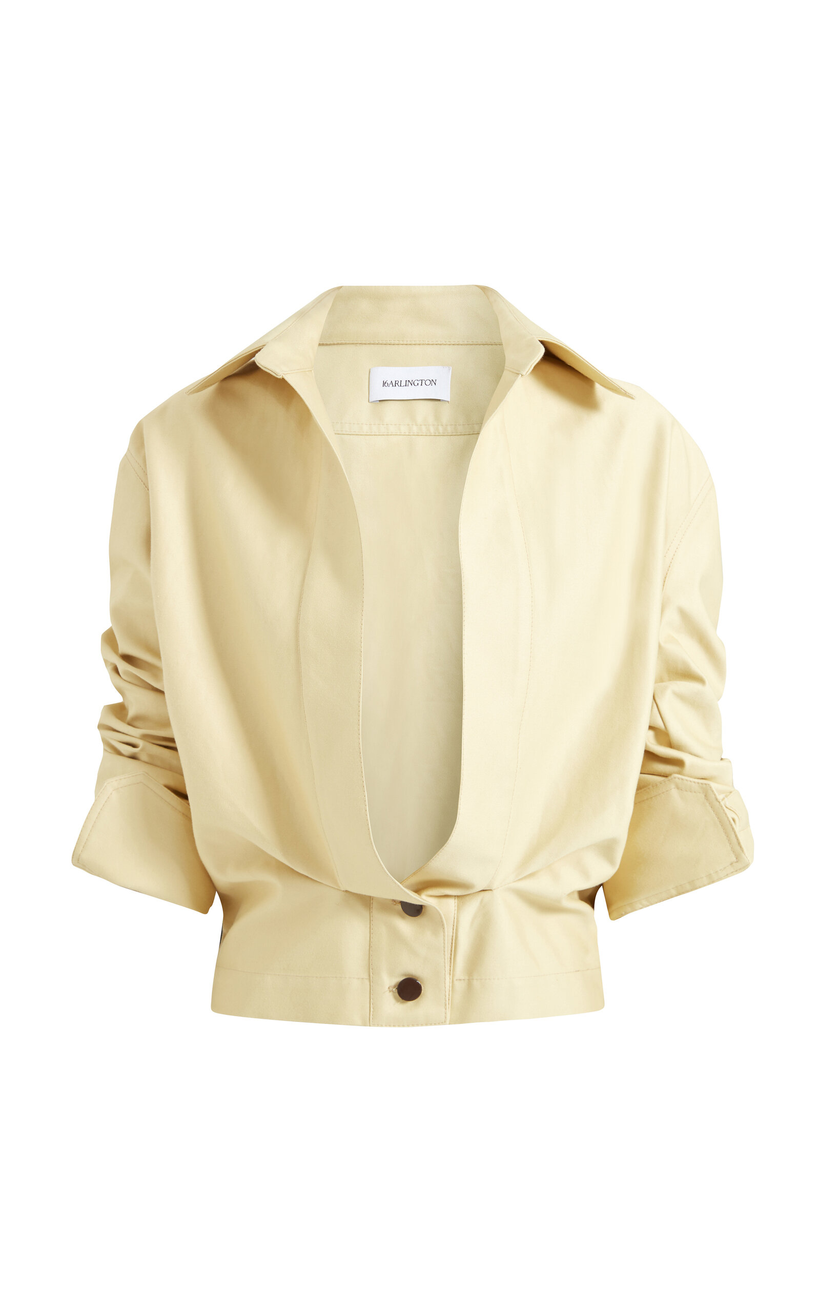 16arlington Ada Open-front Cotton Jacket In Yellow