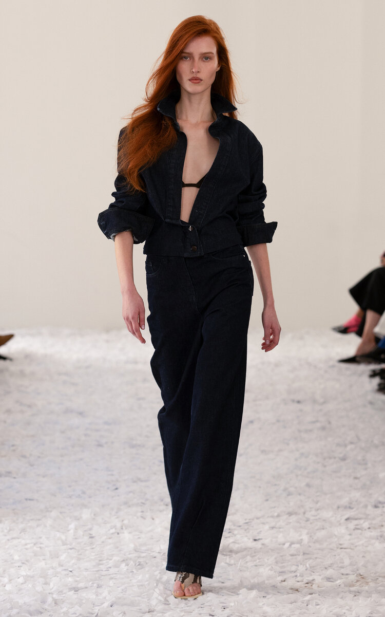 16arlington Vante Cotton Trousers In Navy