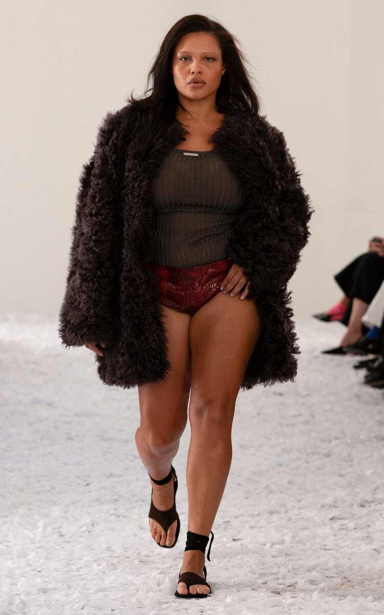 16arlington Loris Shearling Coat In Brown