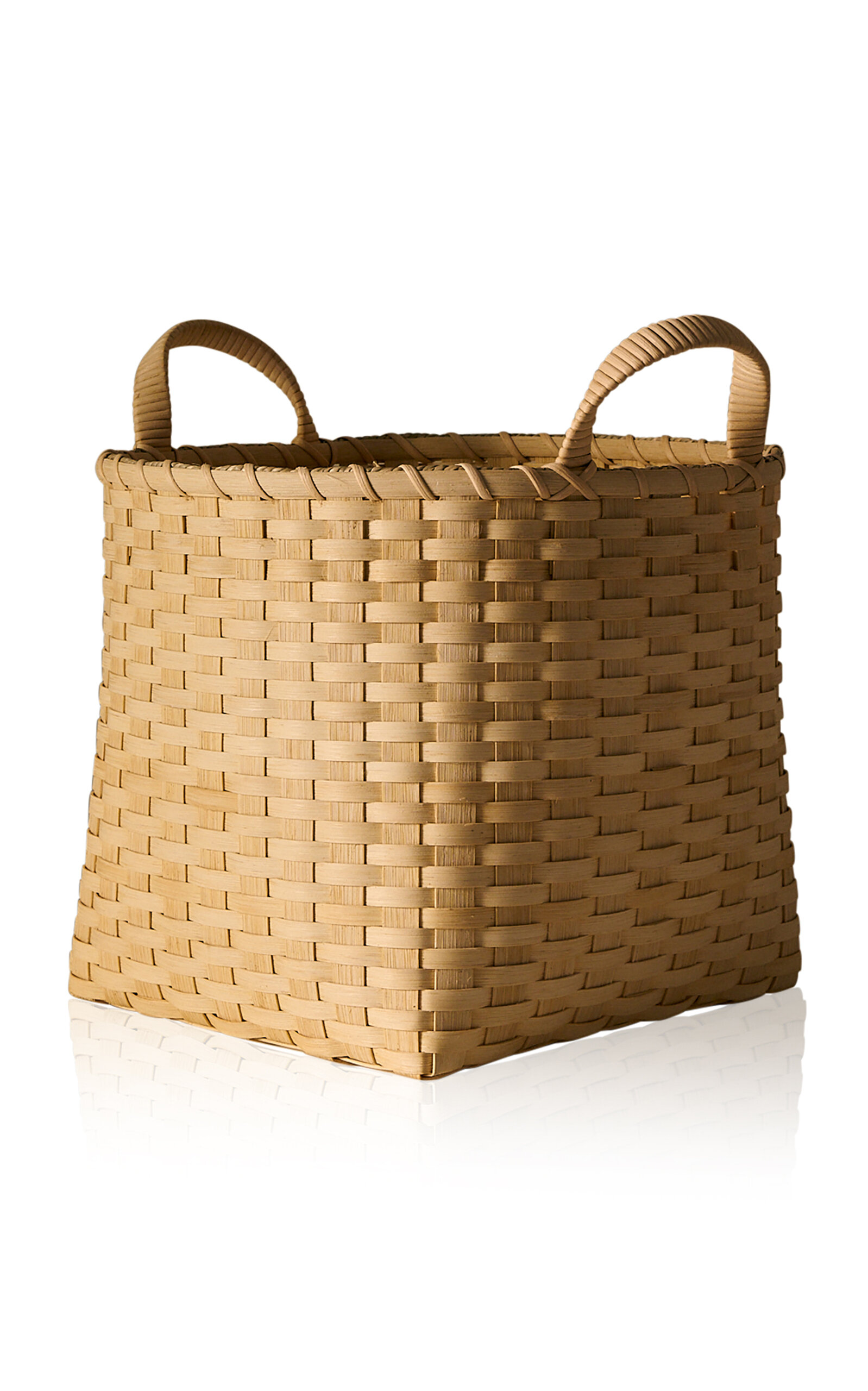 Underwater Weaving Studio Throw Rattan Basket In Neutral