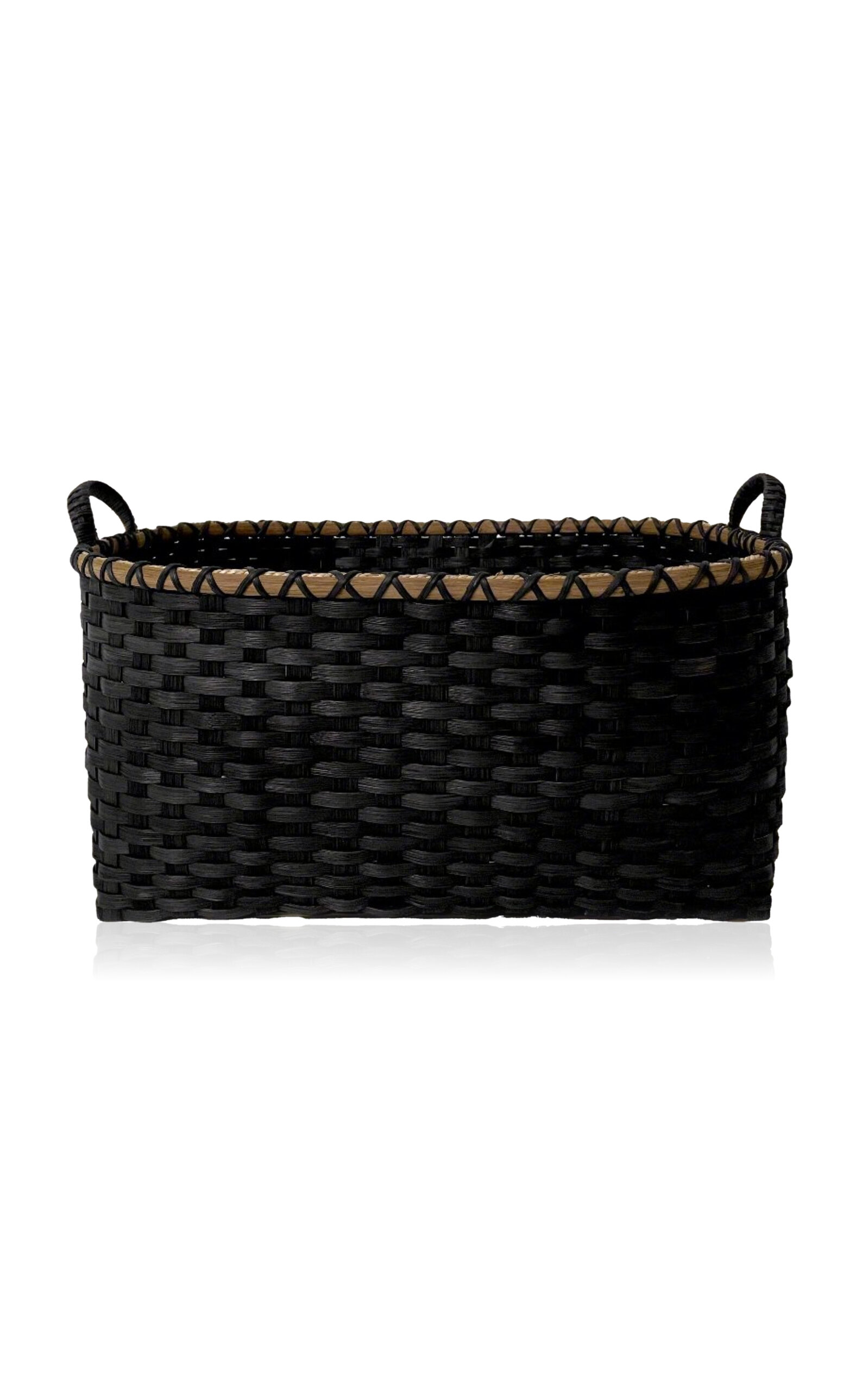 Underwater Weaving Studio Bounty Rattan Basket In Black