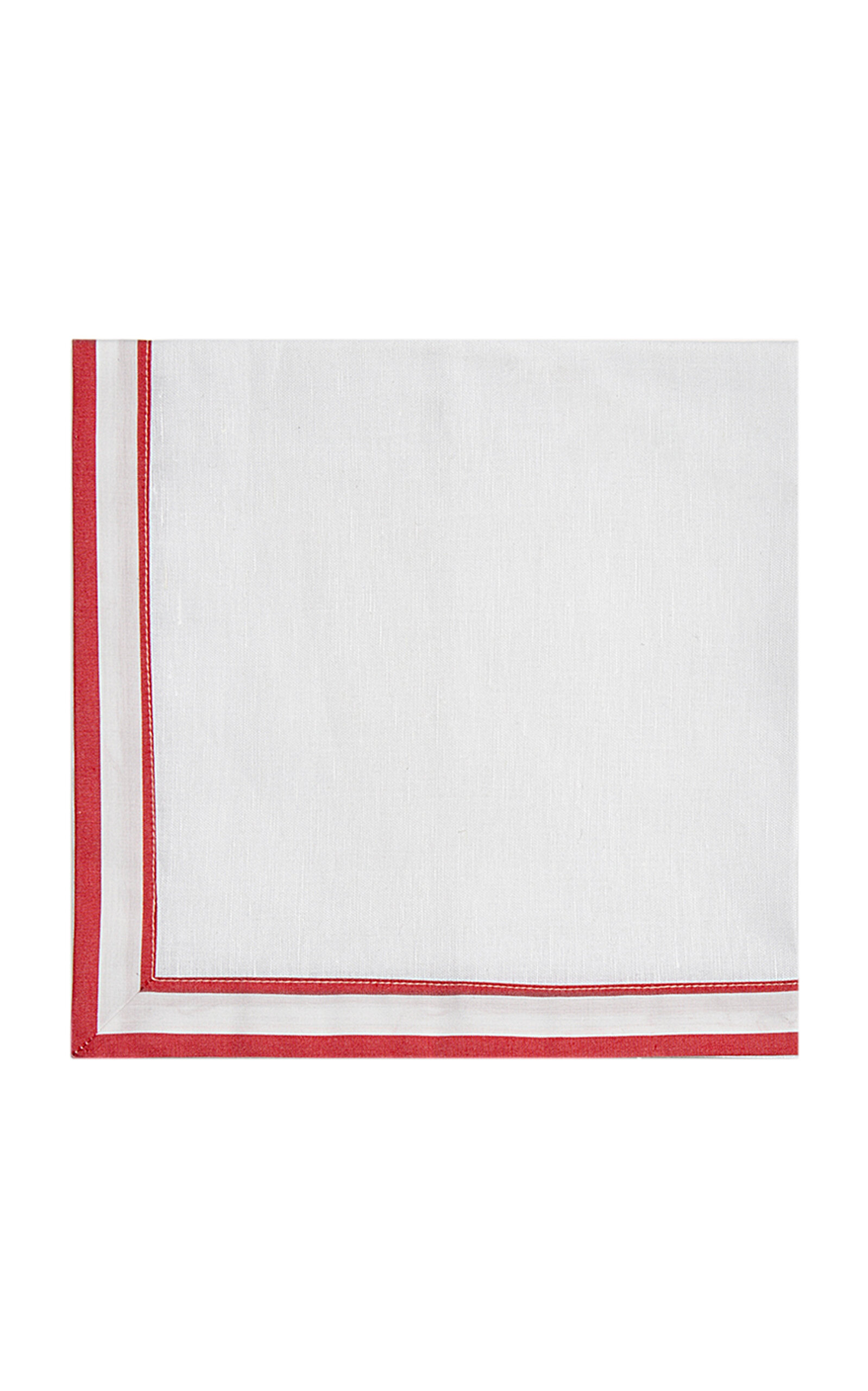 Gohar World Set-of-Two Opaline Linen-Cotton Dinner Napkin - White